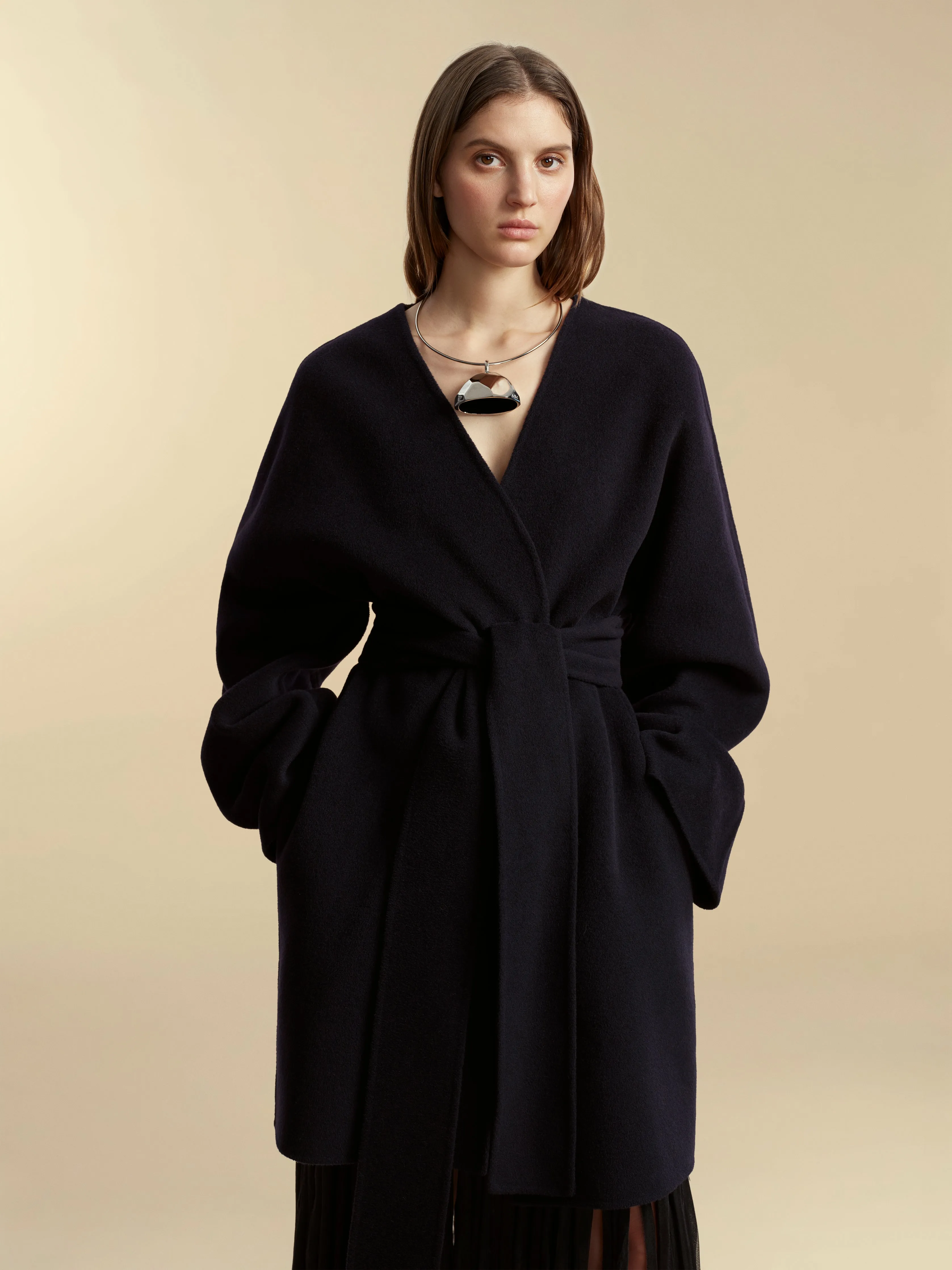 Double Faced Wool Cocoon Coat sold by Marina Moscone product image thumbnail 4