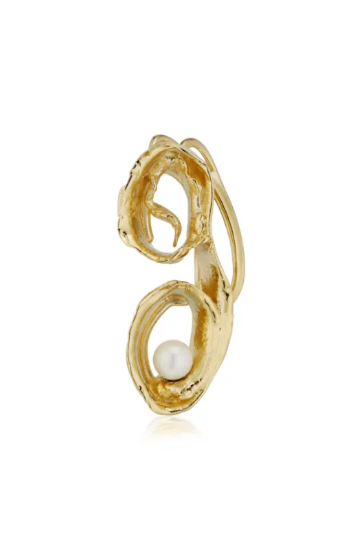 Gold Spiral Over Ear Cuff sold by Marina Moscone