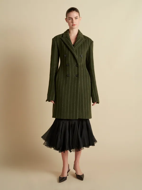 Wool Basque Tailored Overcoat sold by Marina Moscone