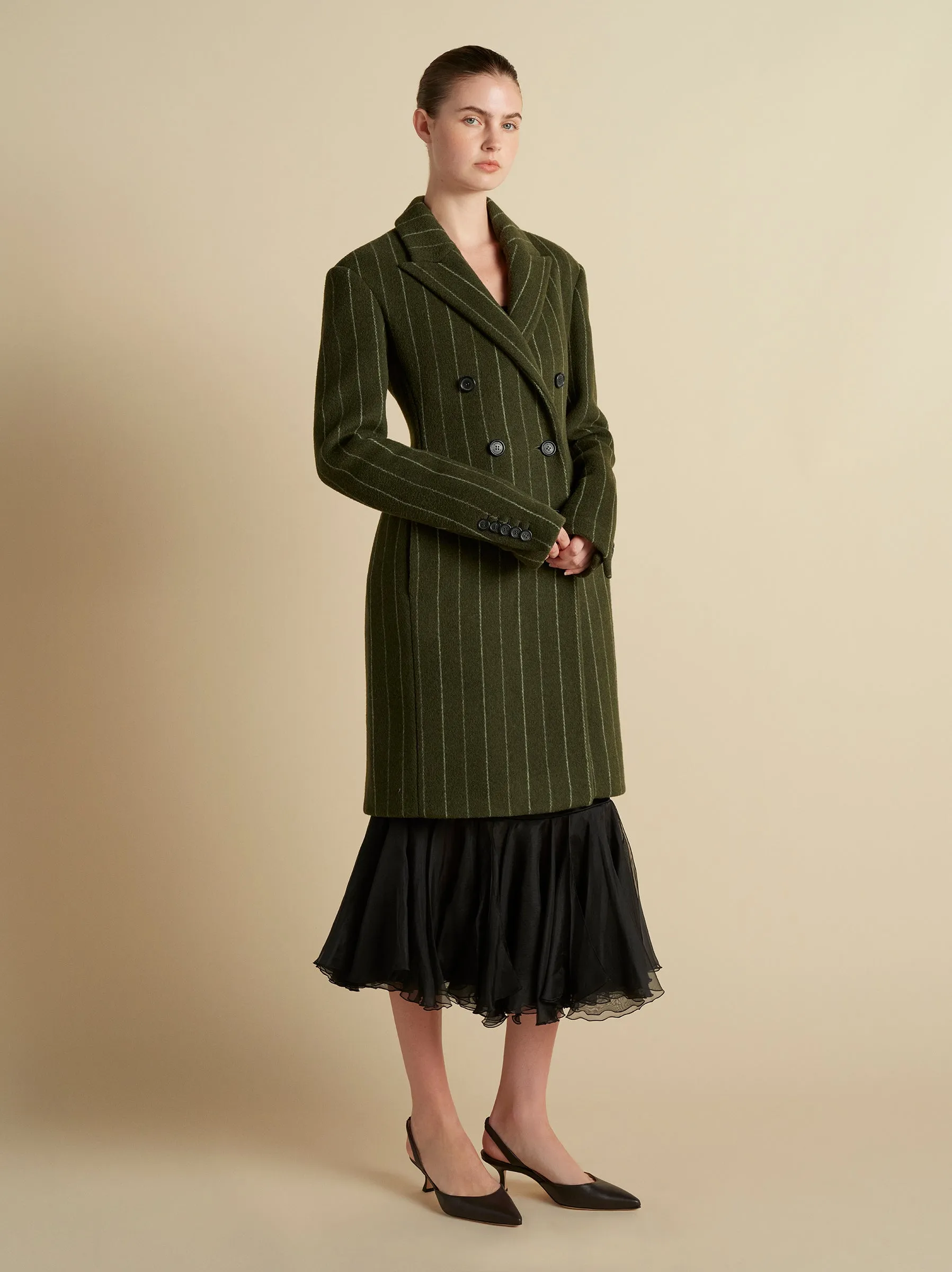 Wool Basque Tailored Overcoat sold by Marina Moscone product image thumbnail 2