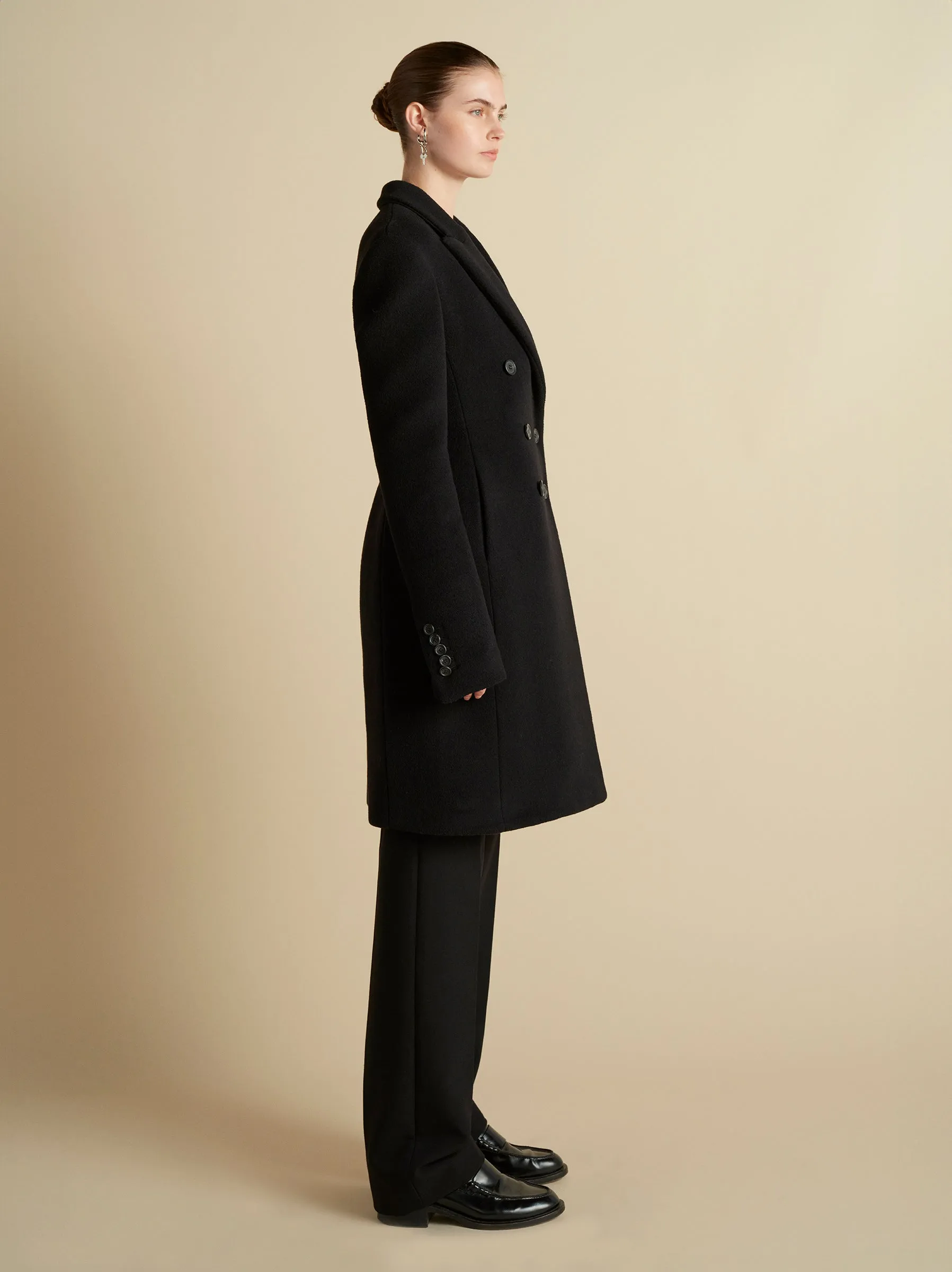 Wool Basque Tailored Overcoat sold by Marina Moscone product image thumbnail 2