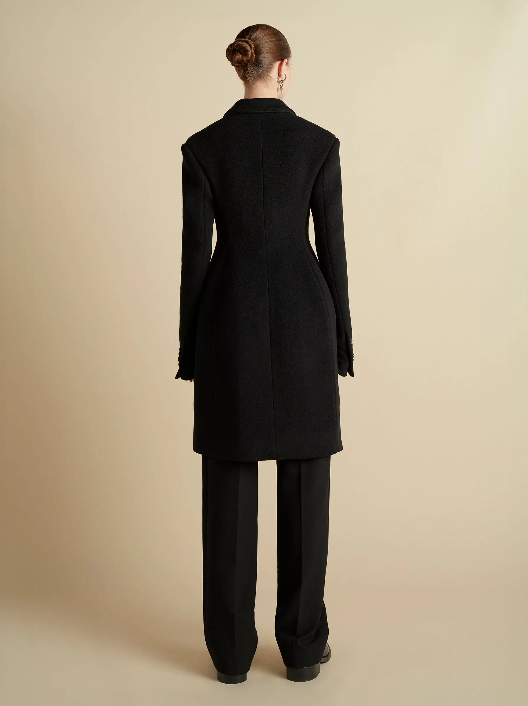 Wool Basque Tailored Overcoat sold by Marina Moscone product image thumbnail 3