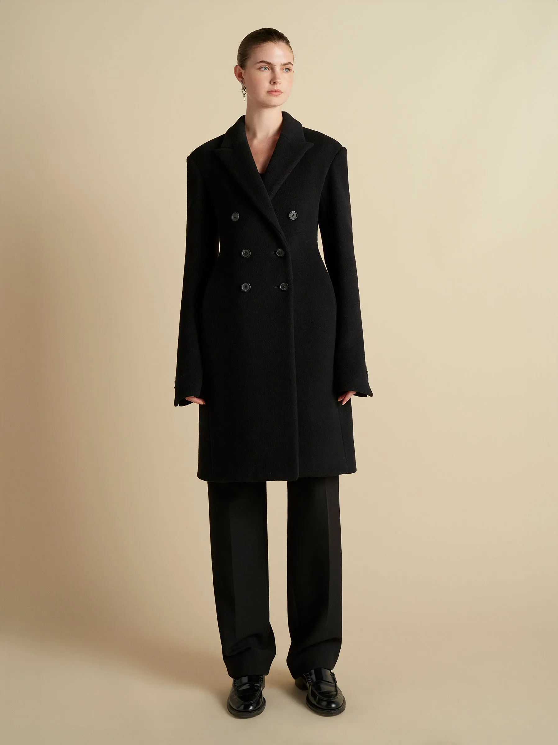 Wool Basque Tailored Overcoat sold by Marina Moscone