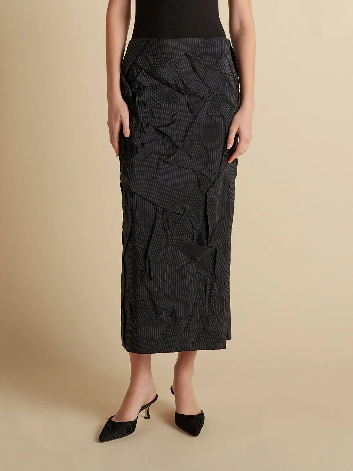 Crushed Pinstripe Tubino sold by Marina Moscone