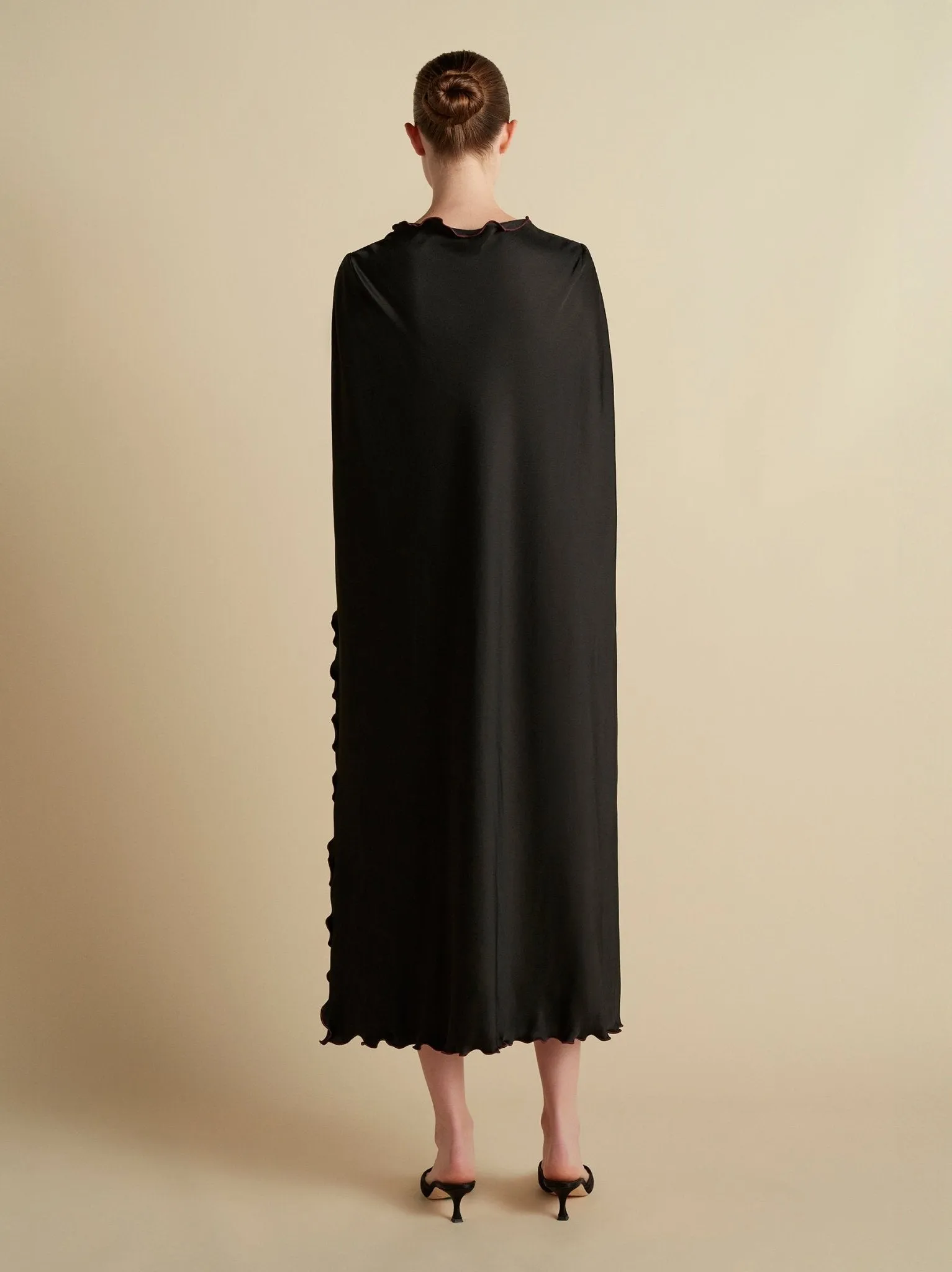 Cady Cape Dress with Scalloped Edge sold by Marina Moscone product image thumbnail 4