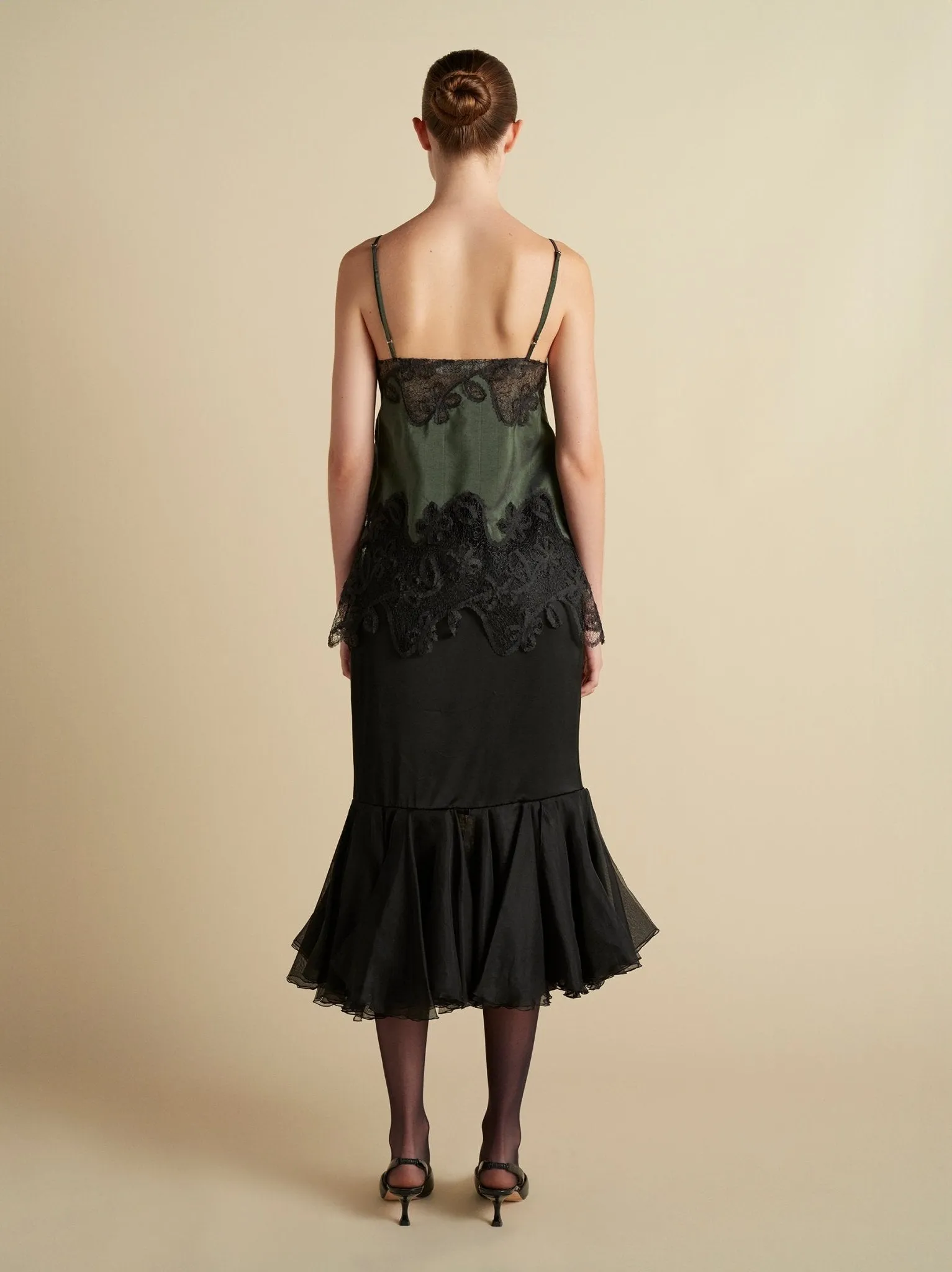 Cady Skirt with Organza Flounce Hem sold by Marina Moscone product image thumbnail 3