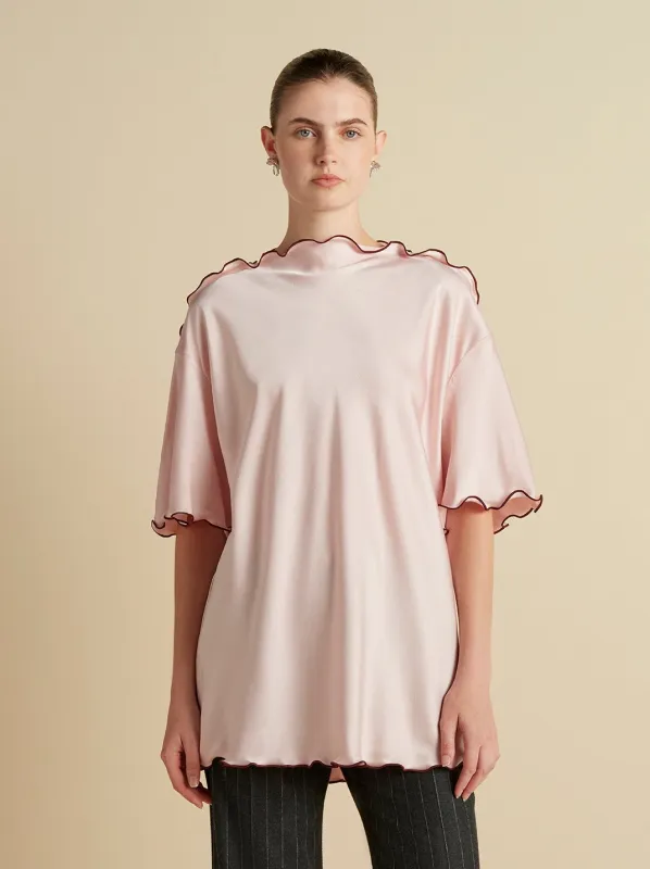 Cady T-Shirt with Scalloped Edge sold by Marina Moscone