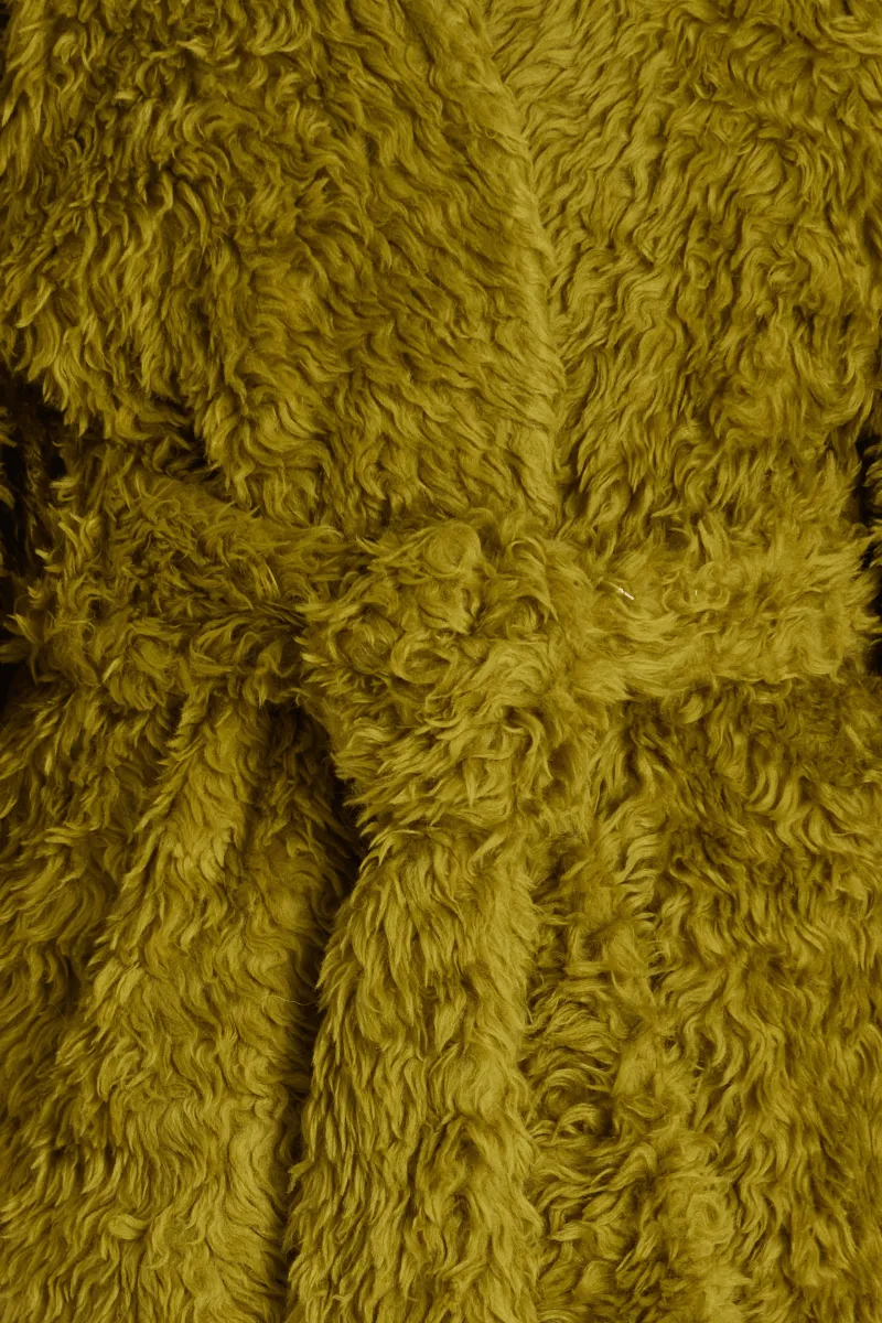 Long Hair Sherpa Cocoon Coat sold by Marina Moscone product image thumbnail 4