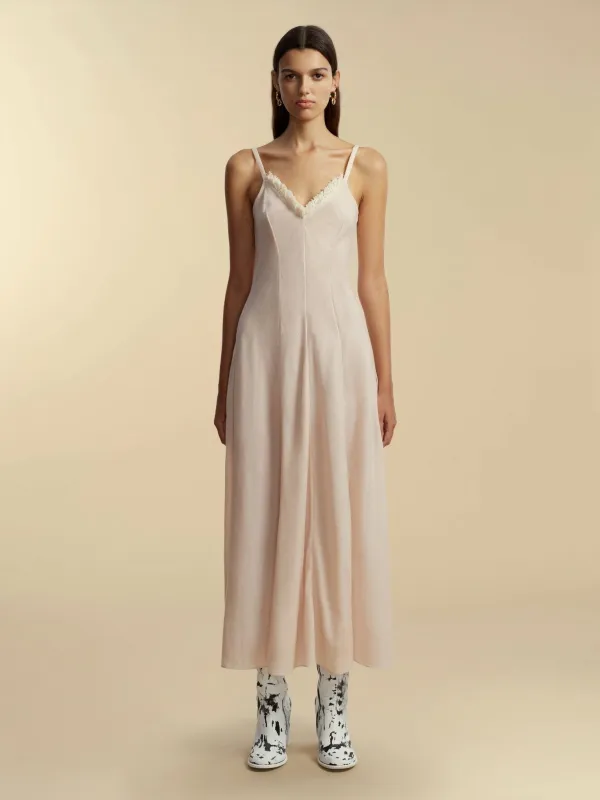 Panelled Lightweight Wool Swing Dress sold by Marina Moscone