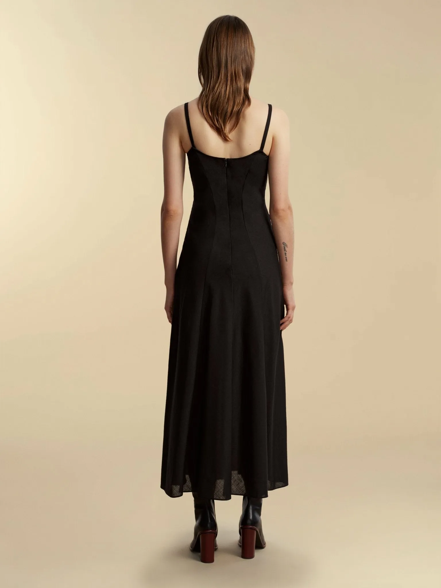 Panelled Lightweight Wool Swing Dress sold by Marina Moscone product image thumbnail 2
