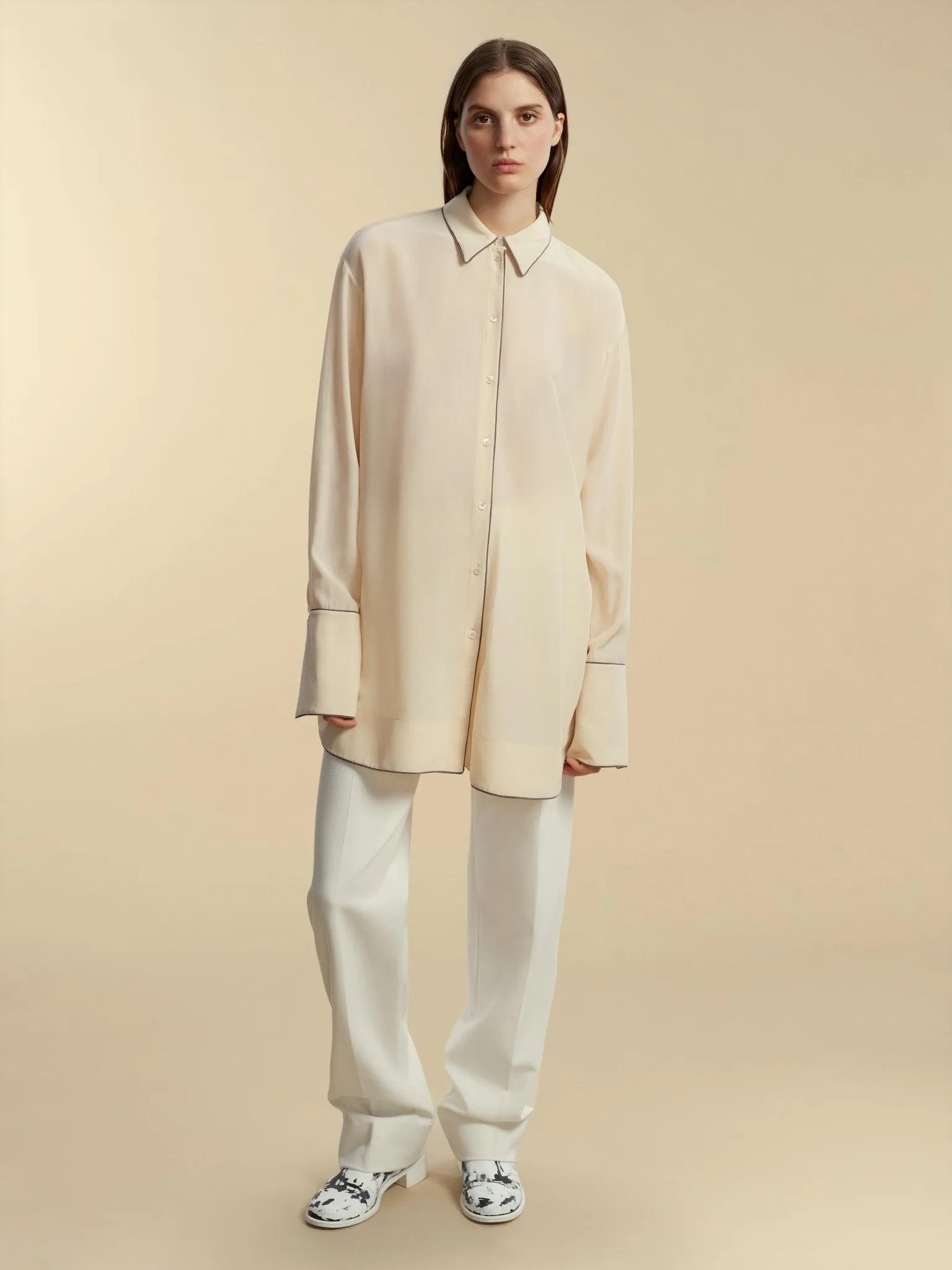 Alex Shirt with Piping sold by Marina Moscone product image thumbnail 3