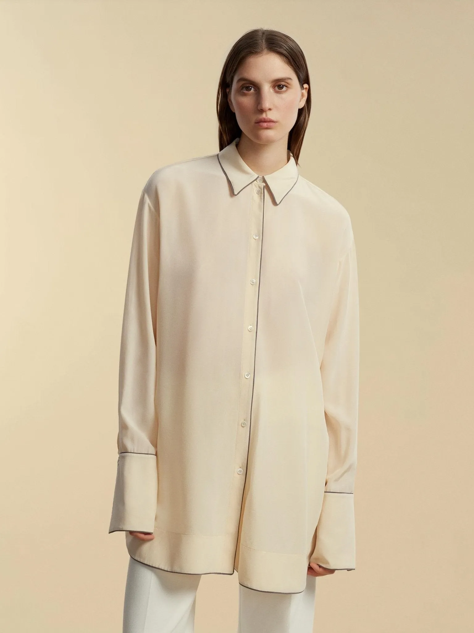 Alex Shirt with Piping sold by Marina Moscone