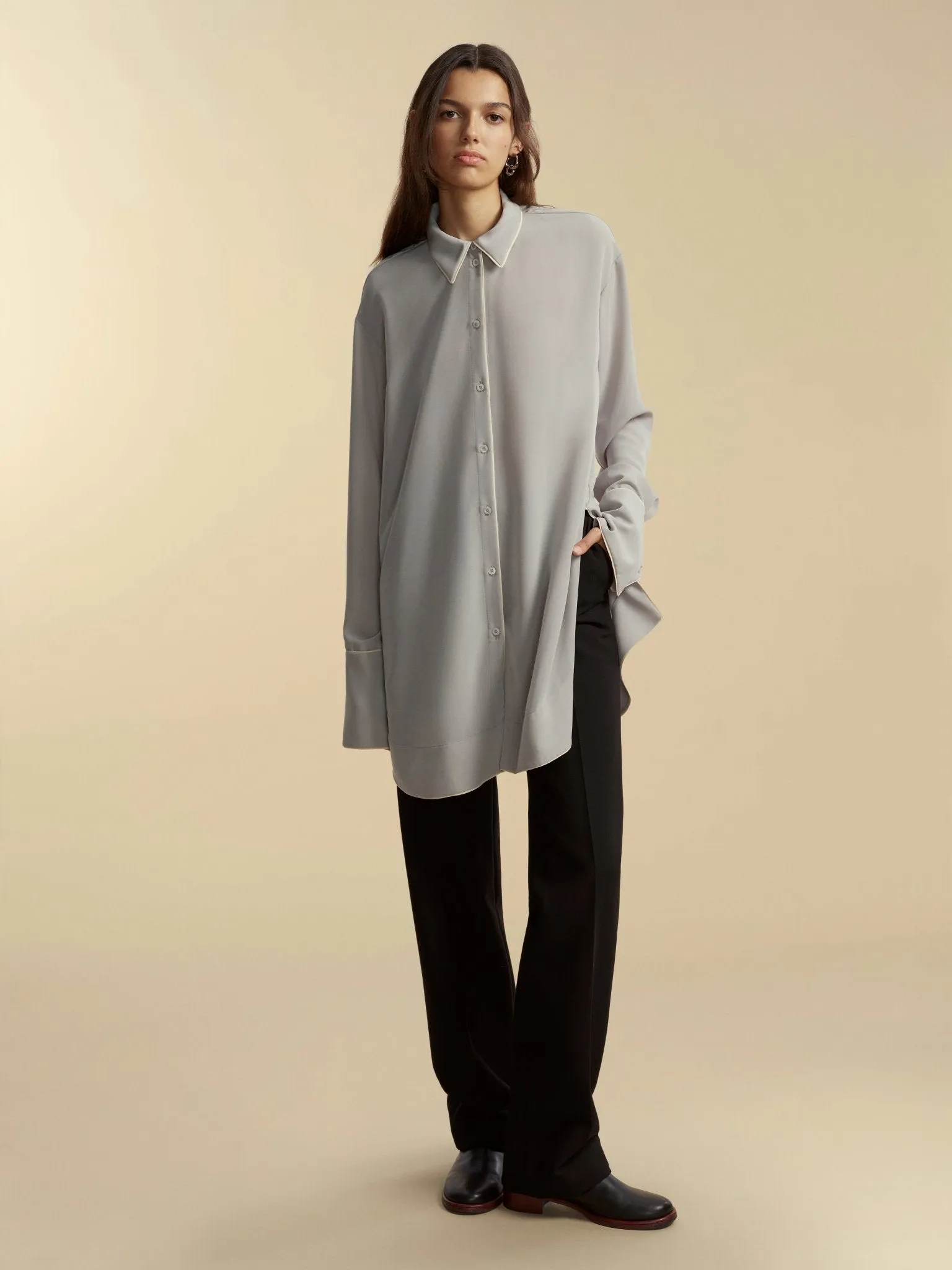 Alex Shirt with Piping sold by Marina Moscone product image thumbnail 4