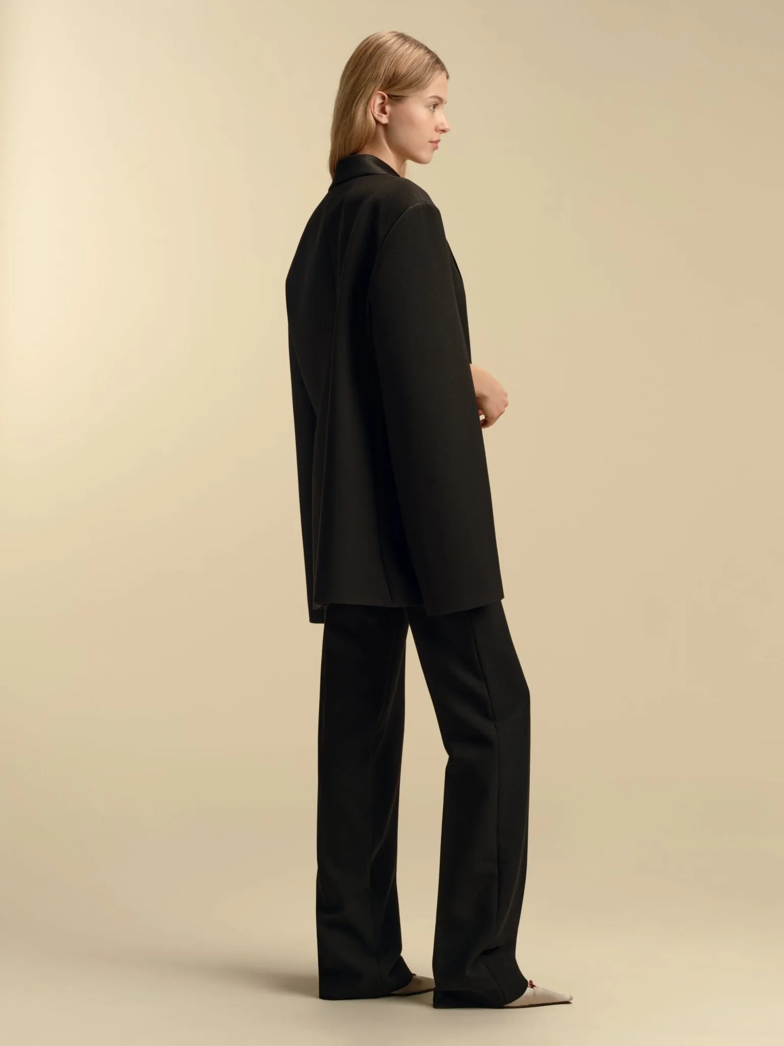 Tailored Boyfriend Blazer with Cape Sleeve sold by Marina Moscone product image thumbnail 4