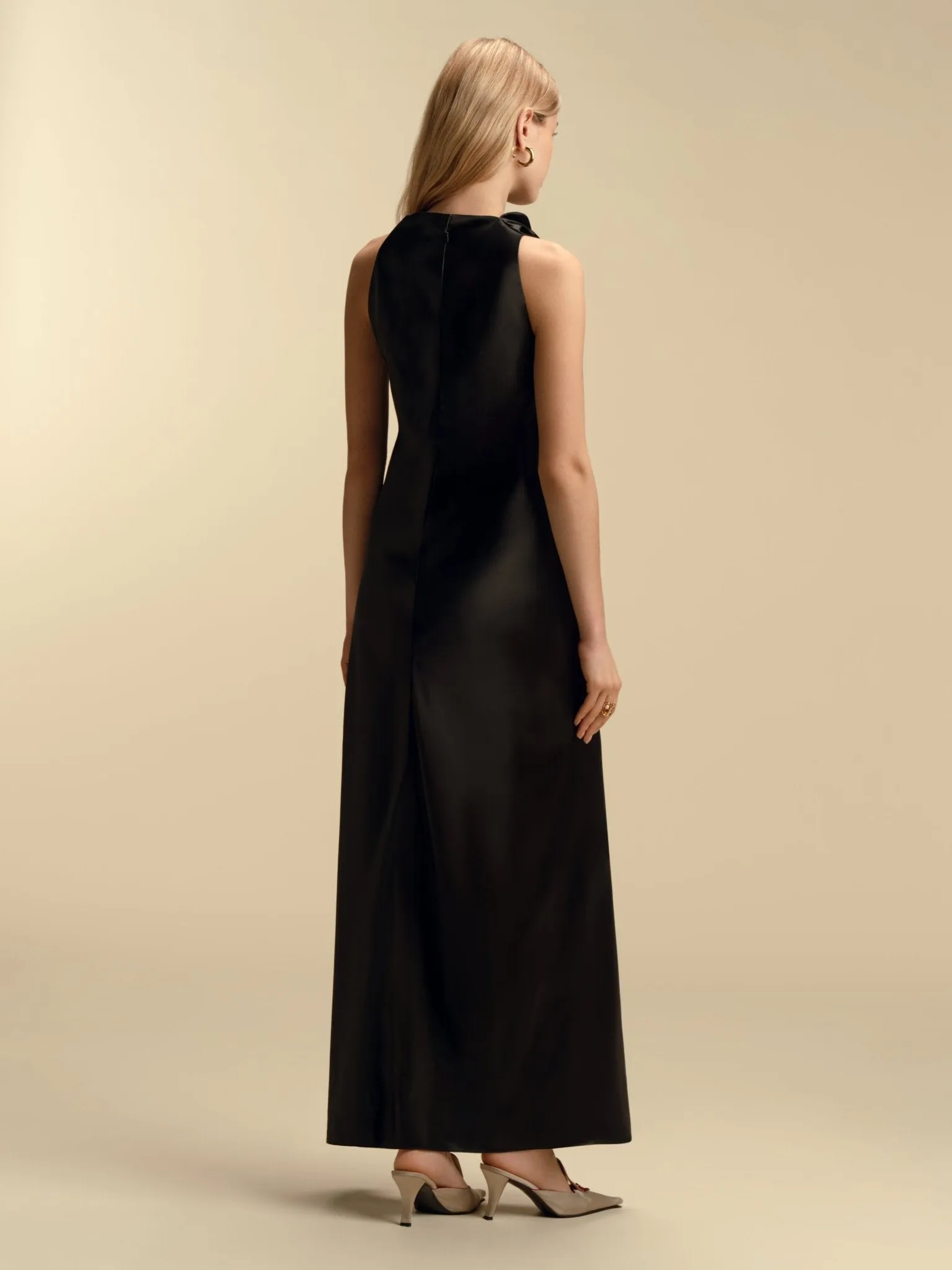 Cowl Neck Satin Bias Slipdress sold by Marina Moscone product image thumbnail 2