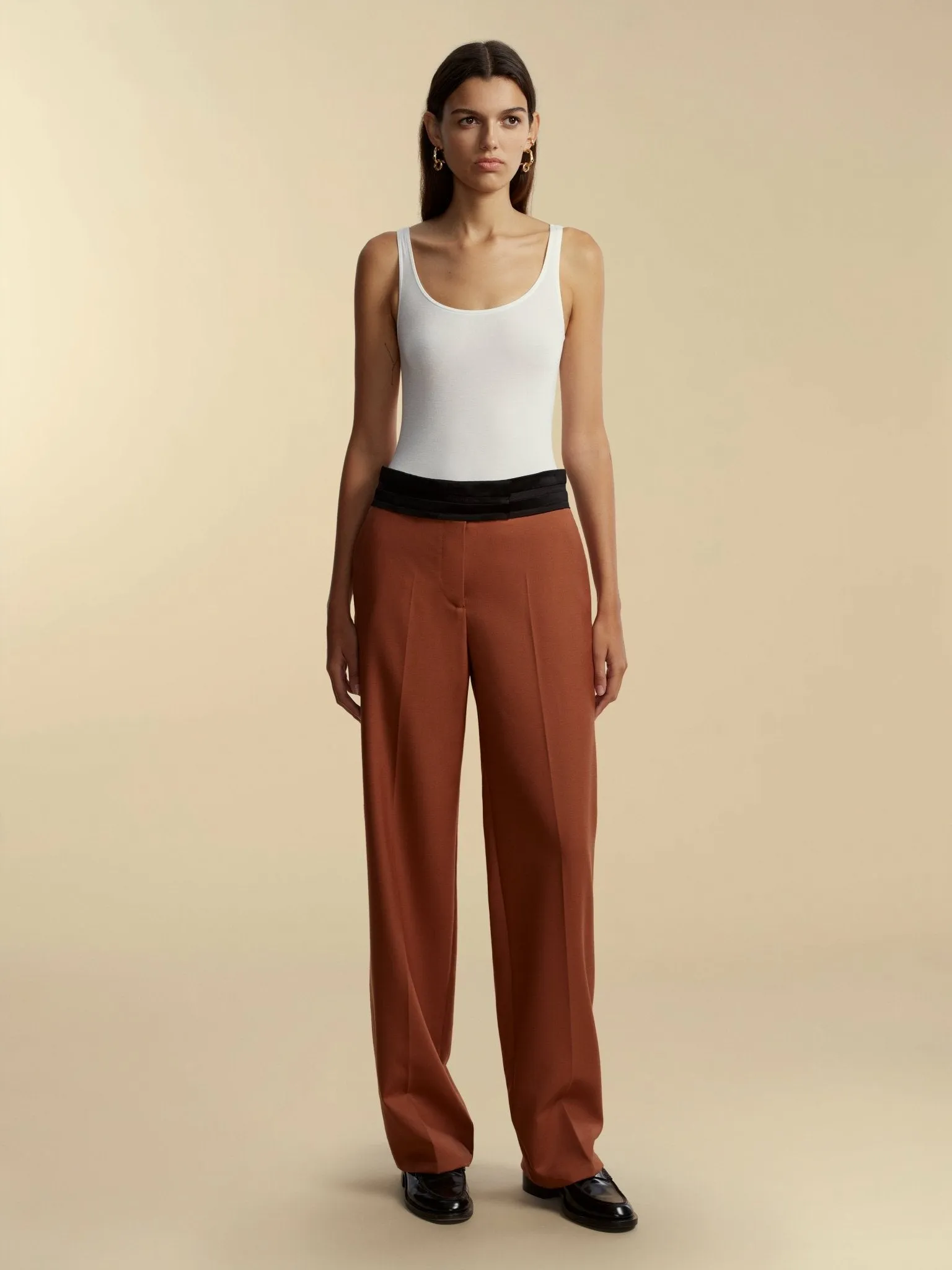 Relaxed Wool Trouser with Raw Edge Detail sold by Marina Moscone product image thumbnail 3