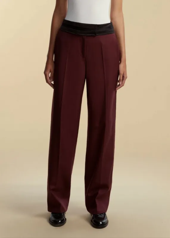 Relaxed Wool Trouser with Raw Edge Detail sold by Marina Moscone