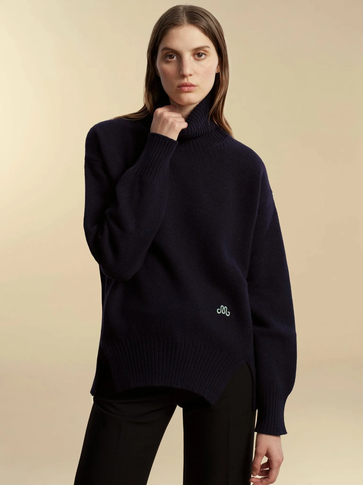 Funnel Neck Cashmere Wool Pullover sold by Marina Moscone