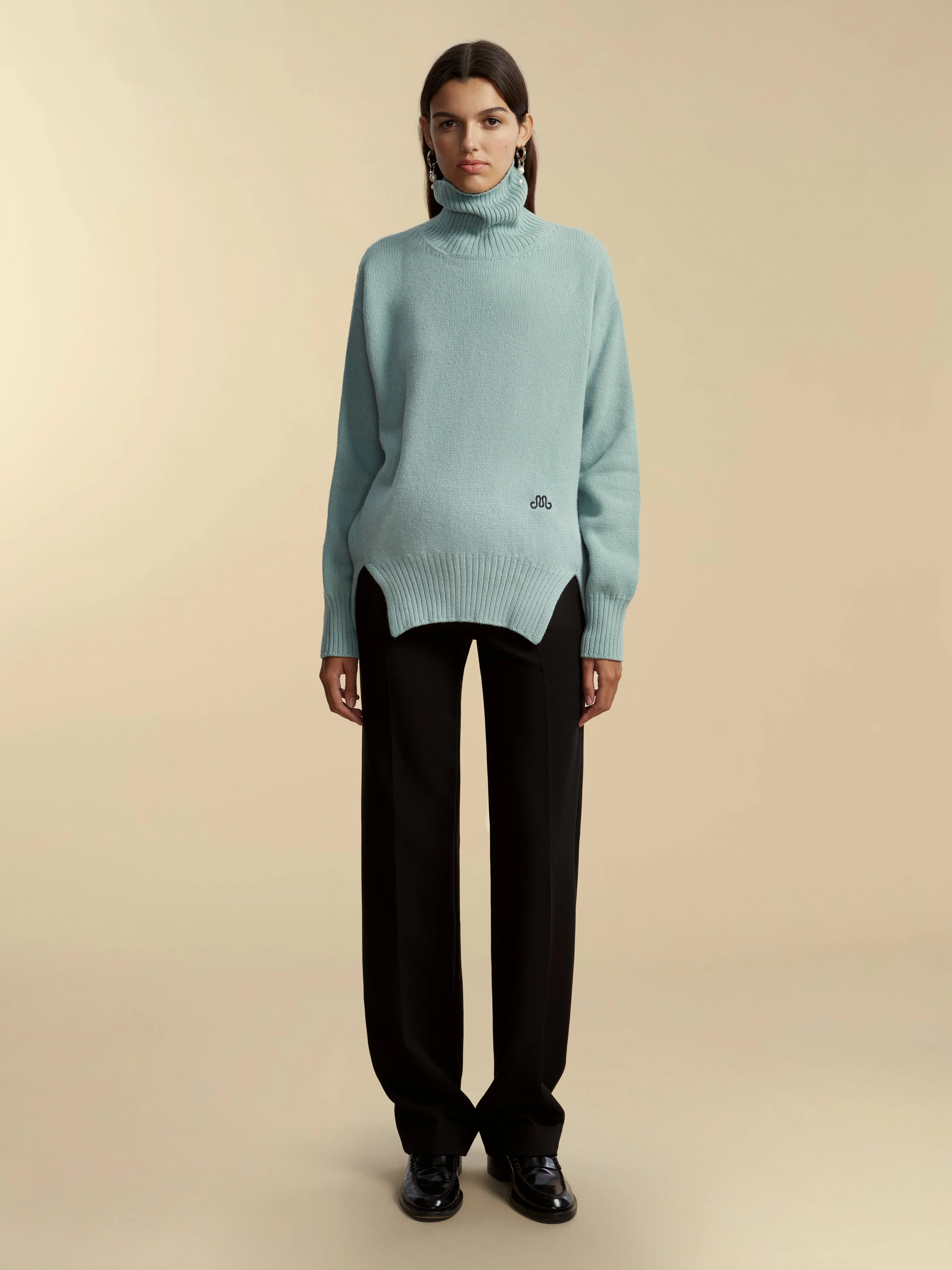 Funnel Neck Cashmere Wool Pullover sold by Marina Moscone product image thumbnail 3
