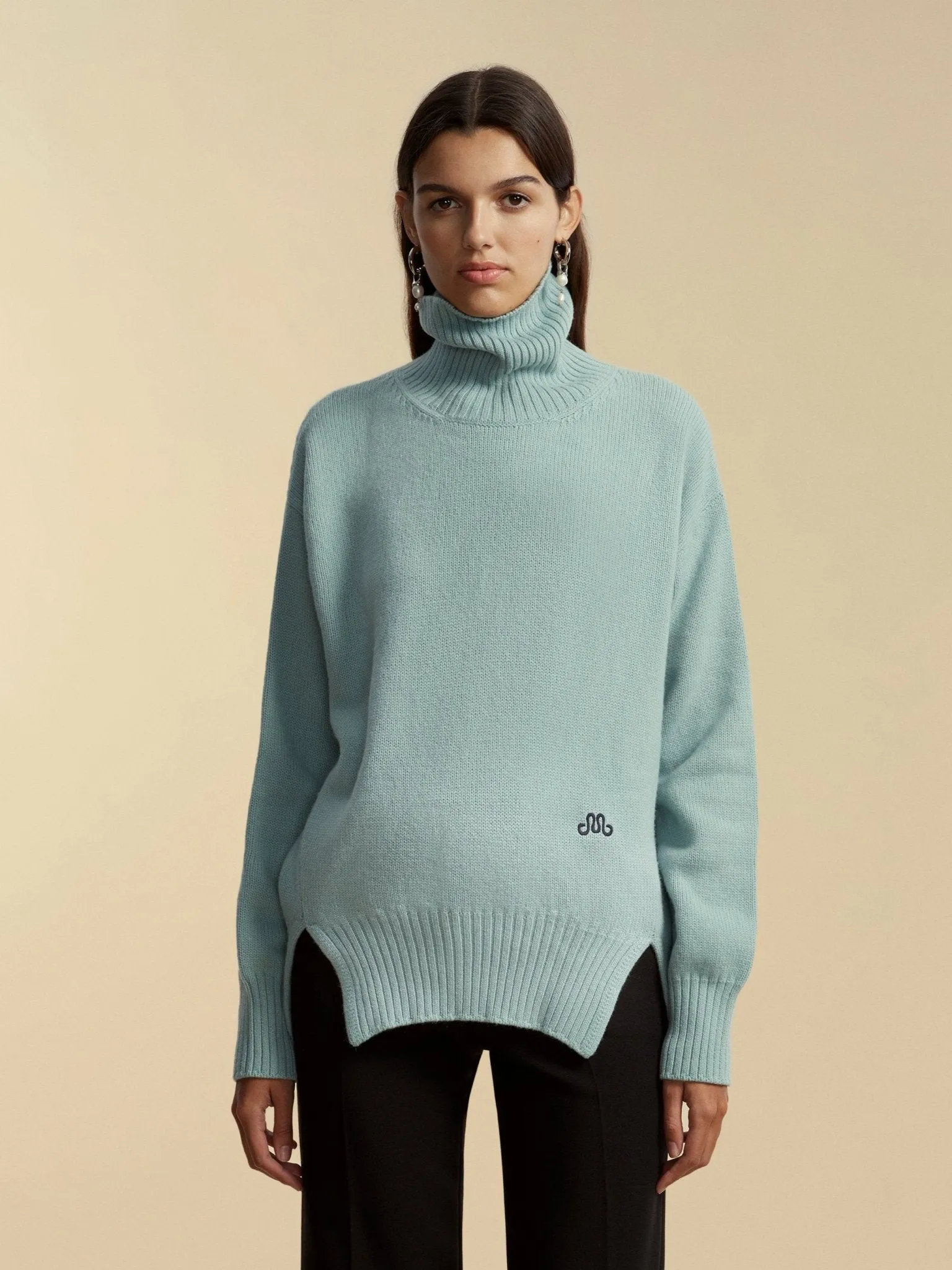 Funnel Neck Cashmere Wool Pullover sold by Marina Moscone product image thumbnail 4
