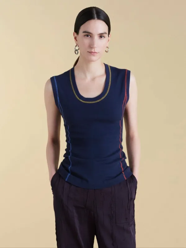 U-Neck Cotton Tank sold by Marina Moscone