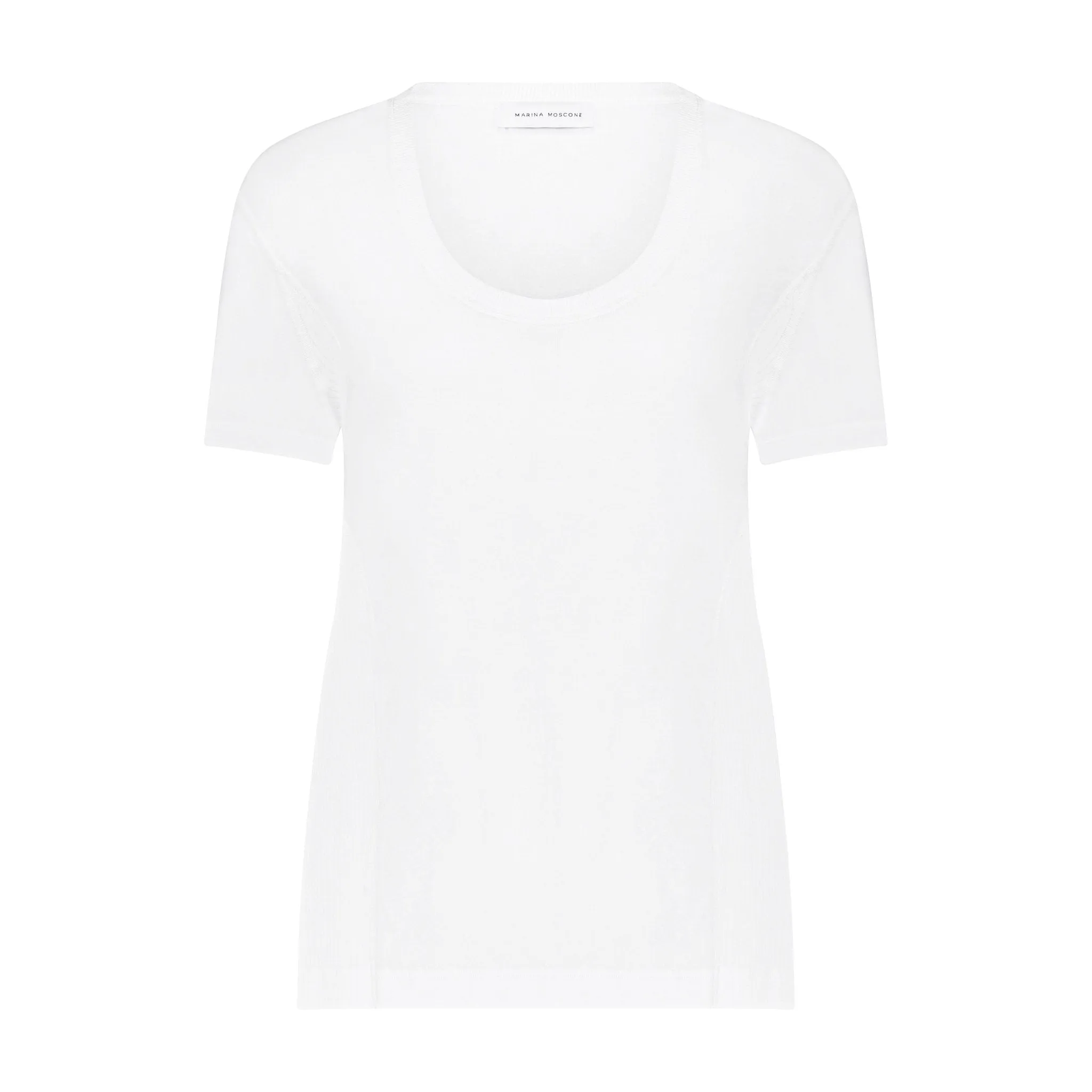 U-Neck Cotton Boyfriend T-Shirt sold by Marina Moscone product image thumbnail 5