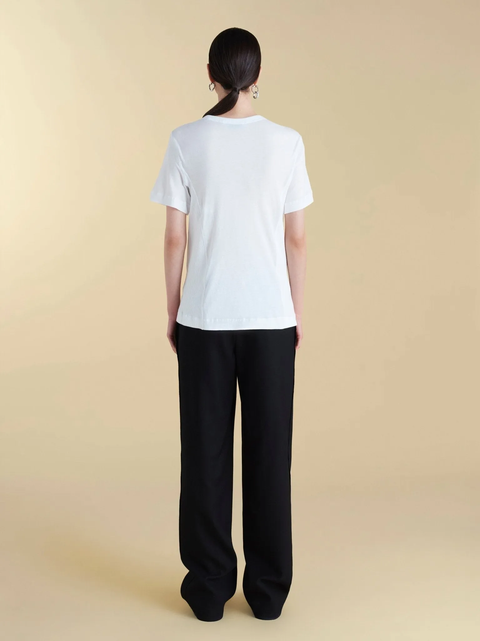 U-Neck Cotton Boyfriend T-Shirt sold by Marina Moscone product image thumbnail 4