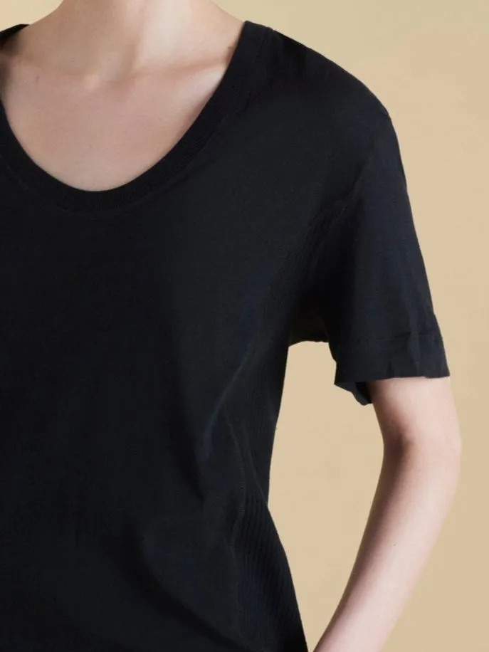 U-Neck Cotton Boyfriend T-Shirt sold by Marina Moscone product image thumbnail 2