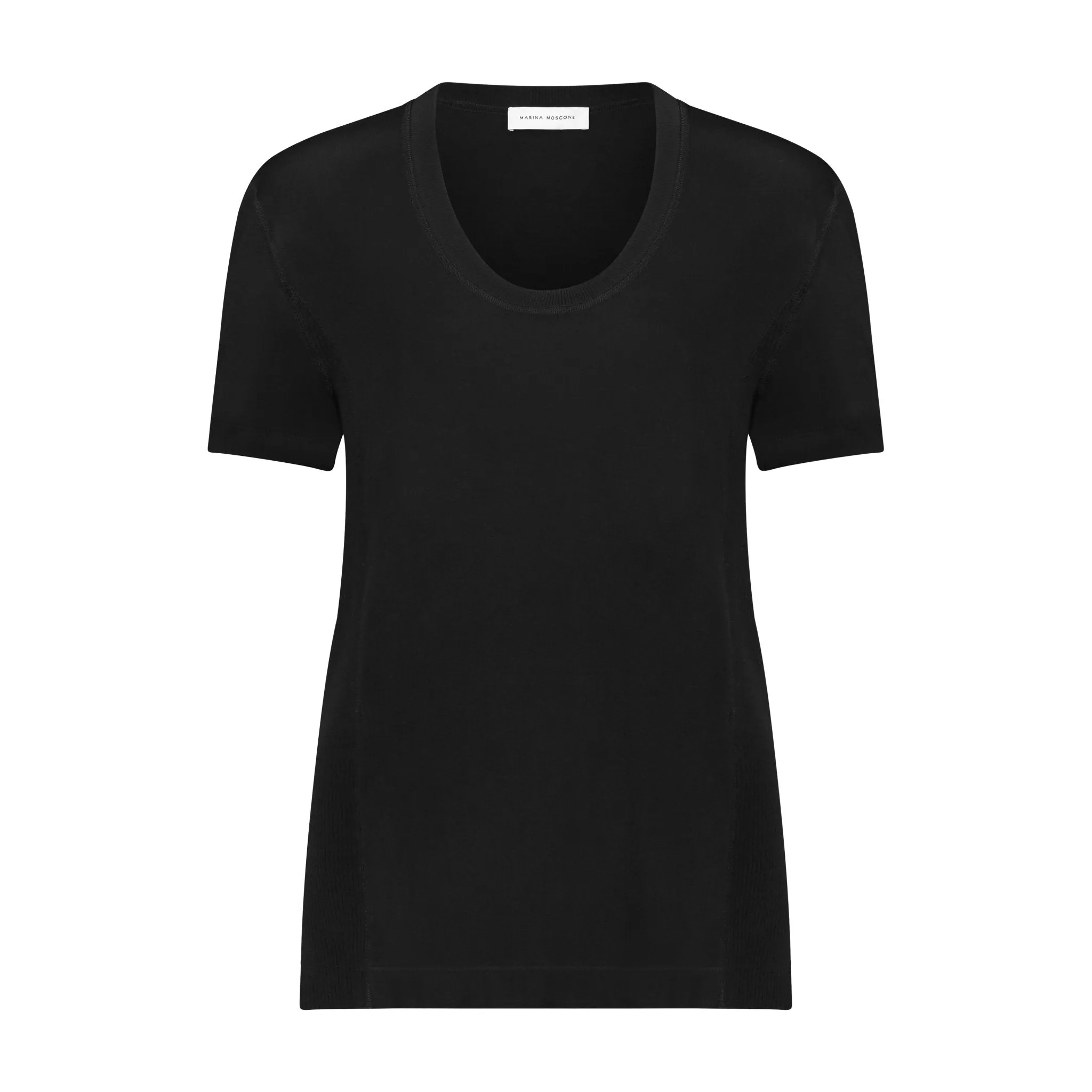 U-Neck Cotton Boyfriend T-Shirt sold by Marina Moscone product image thumbnail 5