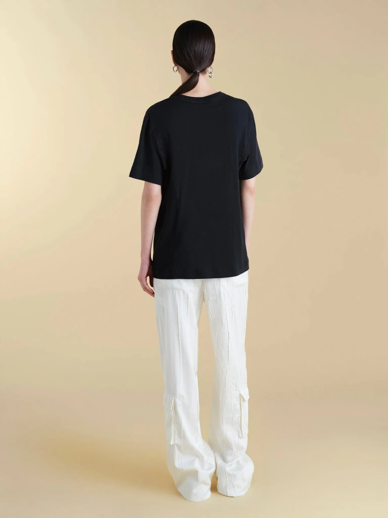U-Neck Cotton Boyfriend T-Shirt sold by Marina Moscone product image thumbnail 4