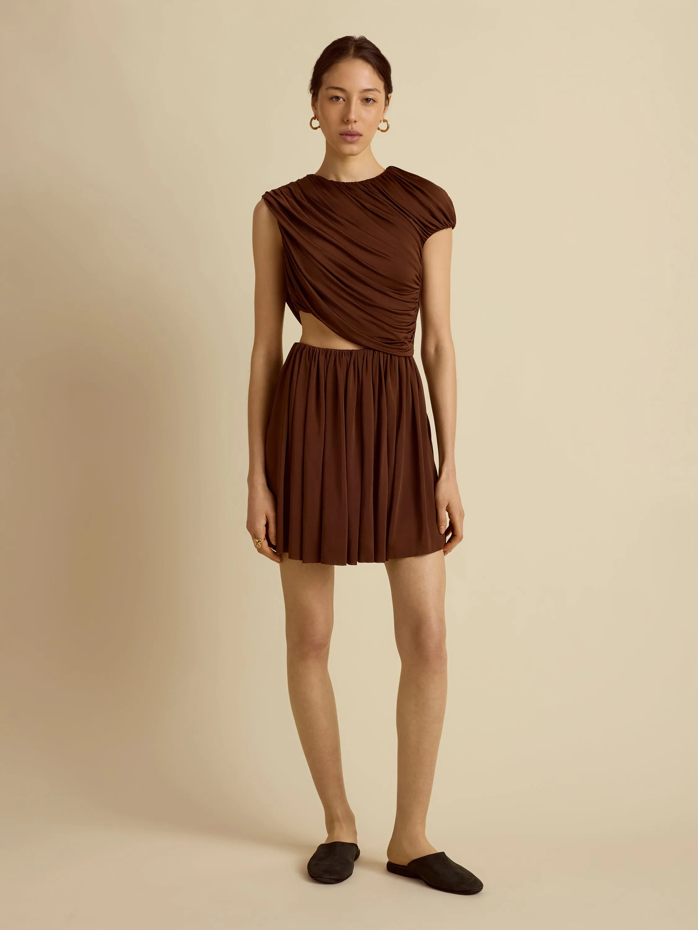 Draped Jersey Mini Dress sold by Marina Moscone product image thumbnail 2