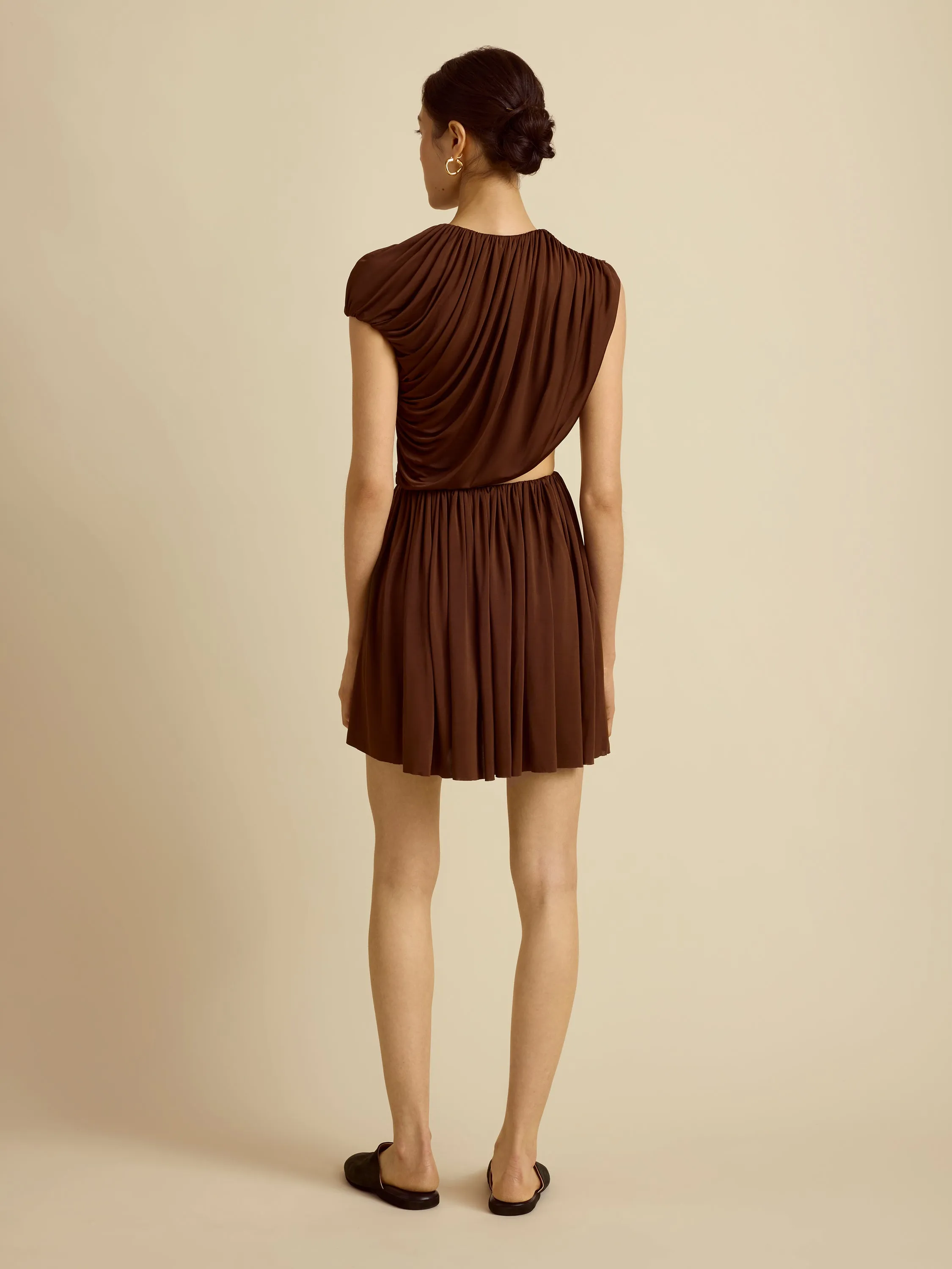 Draped Jersey Mini Dress sold by Marina Moscone product image thumbnail 4