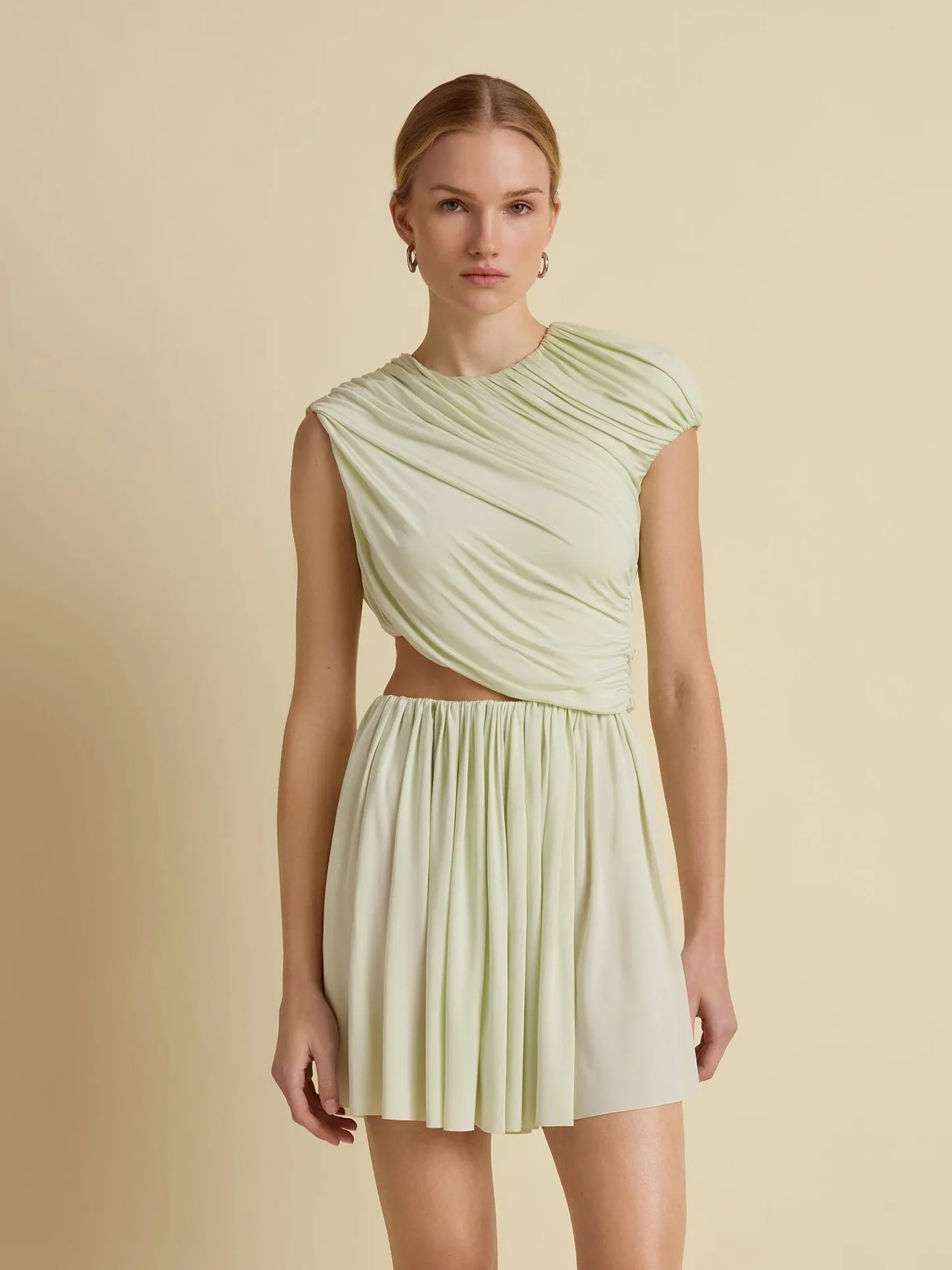 Draped Jersey Mini Dress sold by Marina Moscone