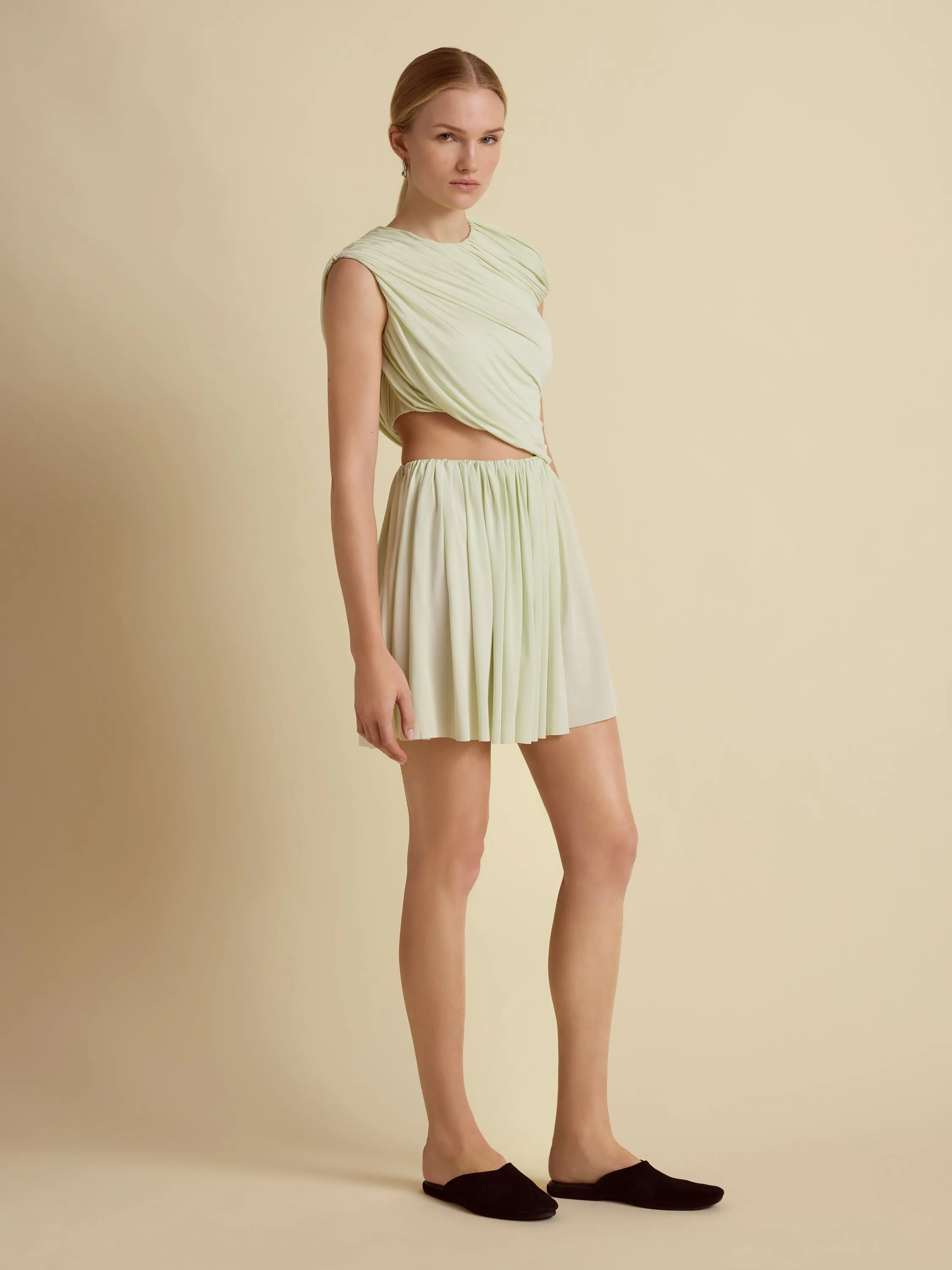 Draped Jersey Mini Dress sold by Marina Moscone product image thumbnail 3