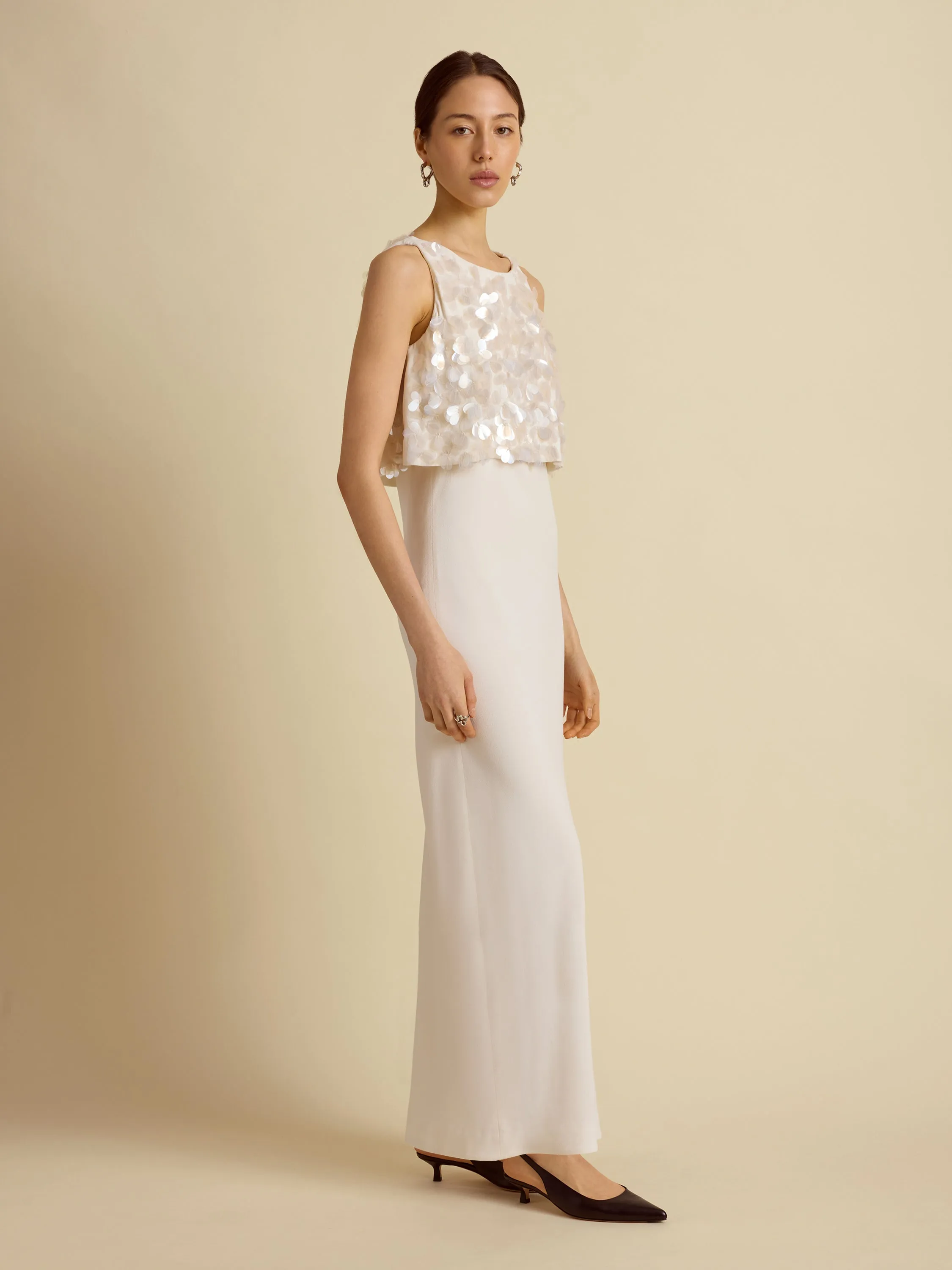 Paillette Bias Dress sold by Marina Moscone product image thumbnail 2