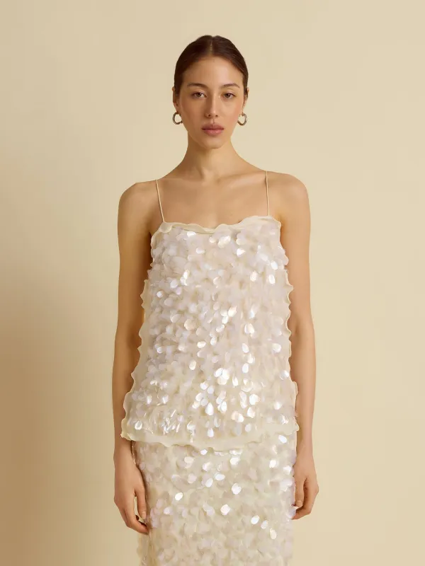 Paillette Camisole made by Marina Moscone