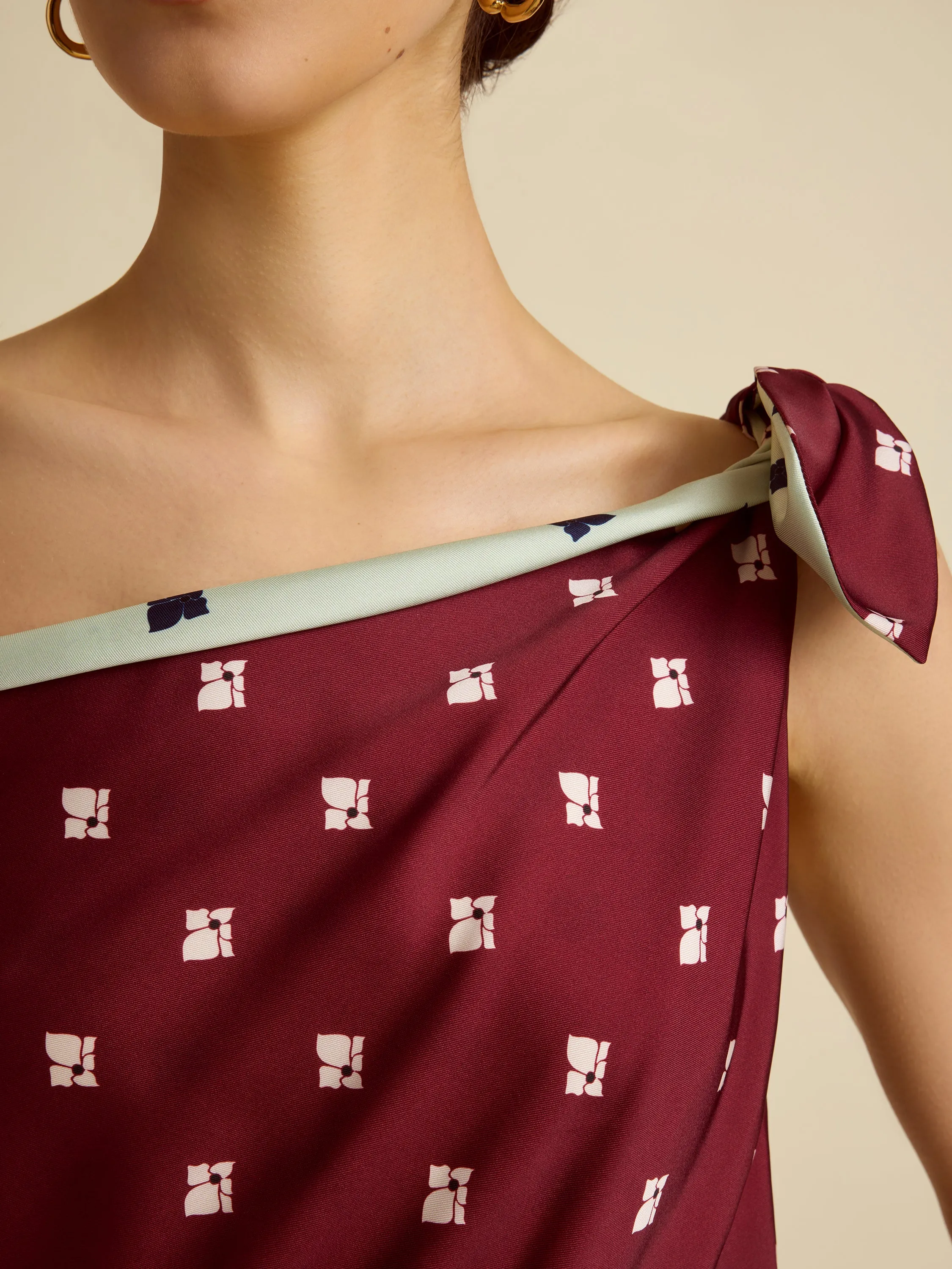 Floral Tabard Tie Dress sold by Marina Moscone product image thumbnail 4