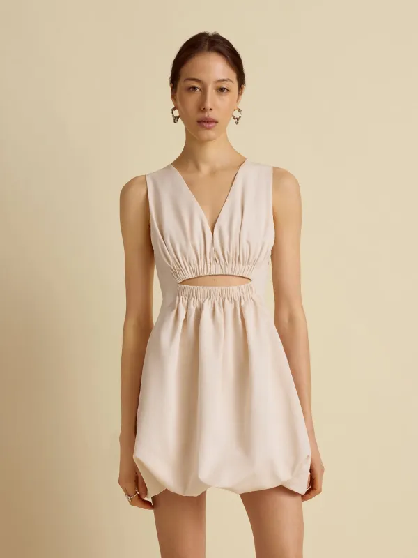 Cutout Cotton Bubble Dress made by Marina Moscone