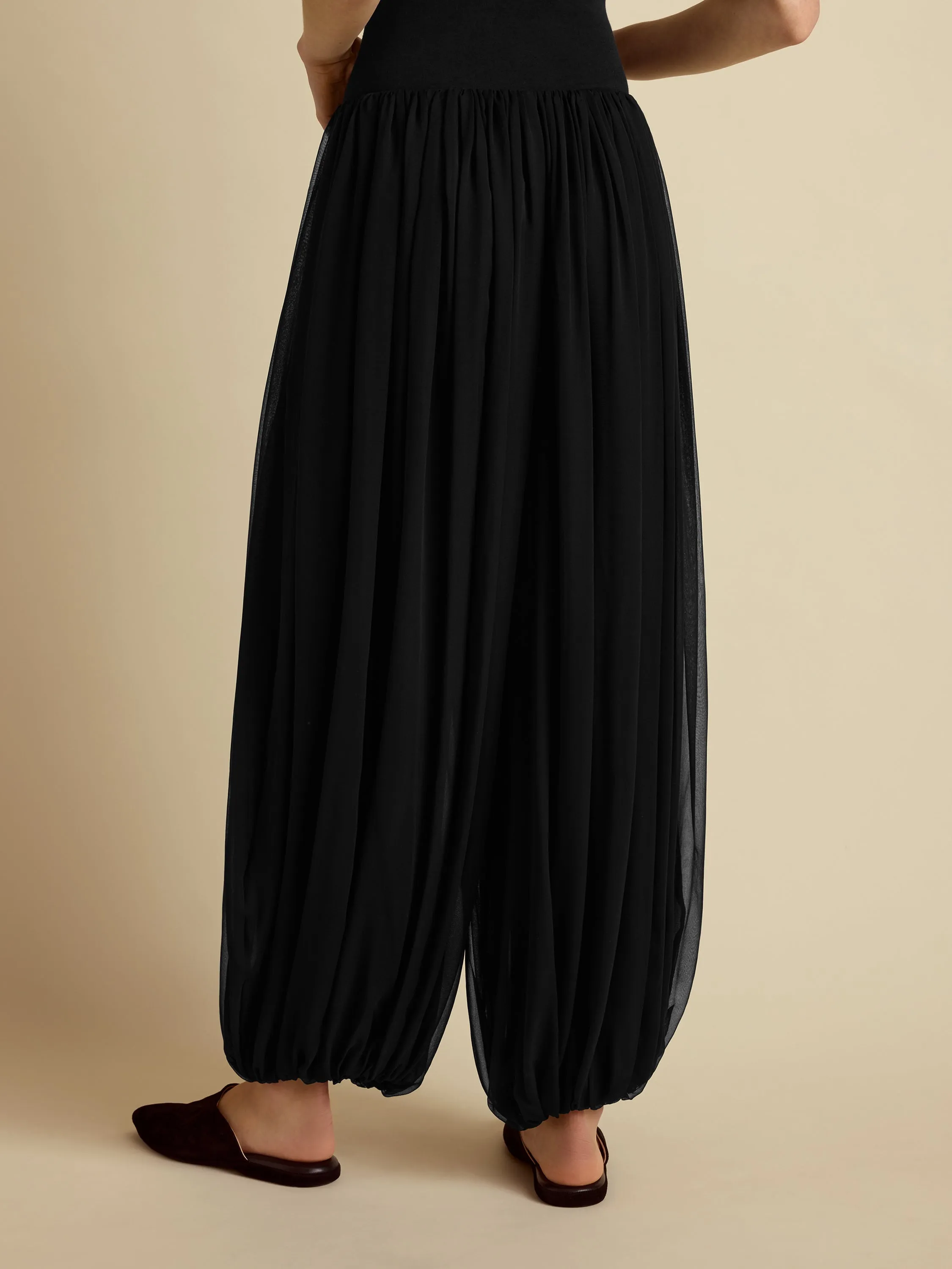 Silk Gathered Cocoon Pant sold by Marina Moscone product image thumbnail 4