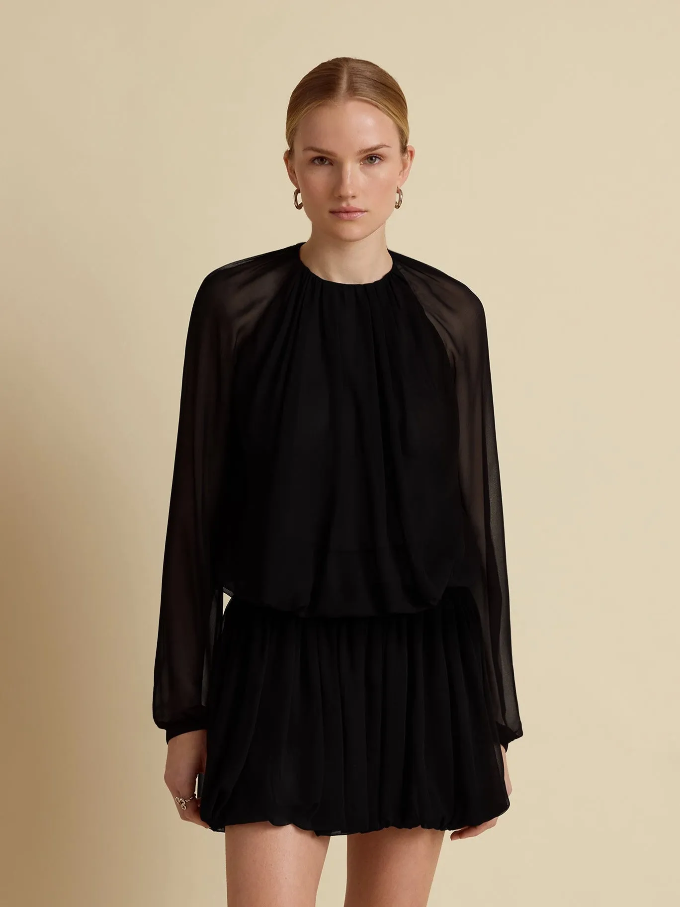 Silk Long Sleeve Gathered Blouse sold by Marina Moscone