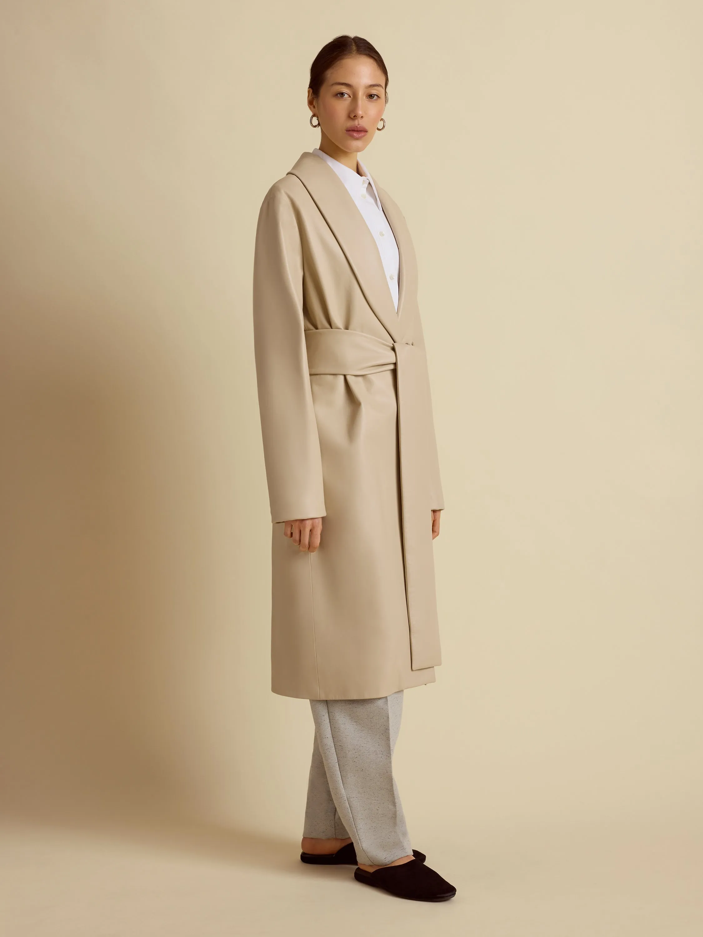 Leather Robe Coat sold by Marina Moscone product image thumbnail 2