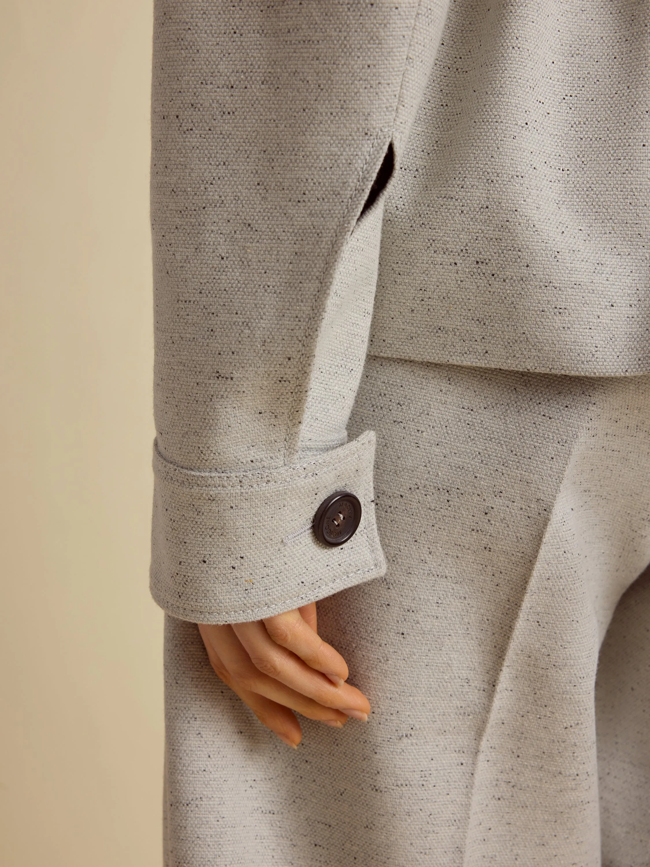Cotton Silk Belted Bomber Jacket sold by Marina Moscone product image thumbnail 5