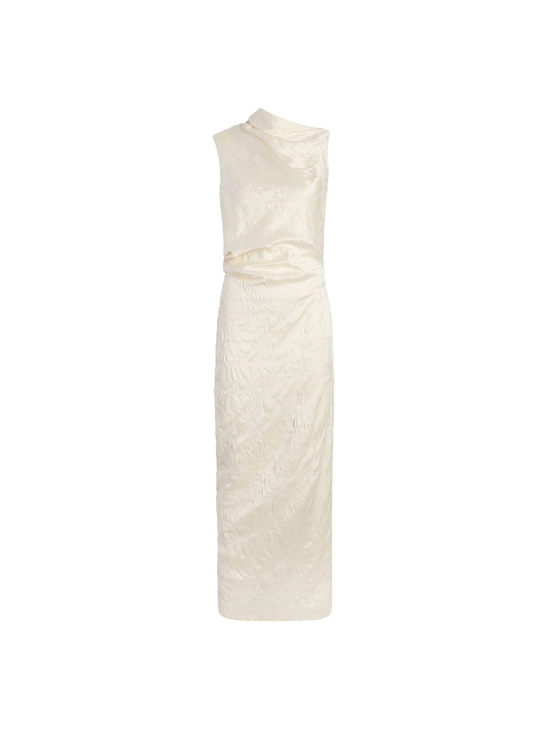 Satin Jacquard Column Dress sold by Marina Moscone product image thumbnail 5