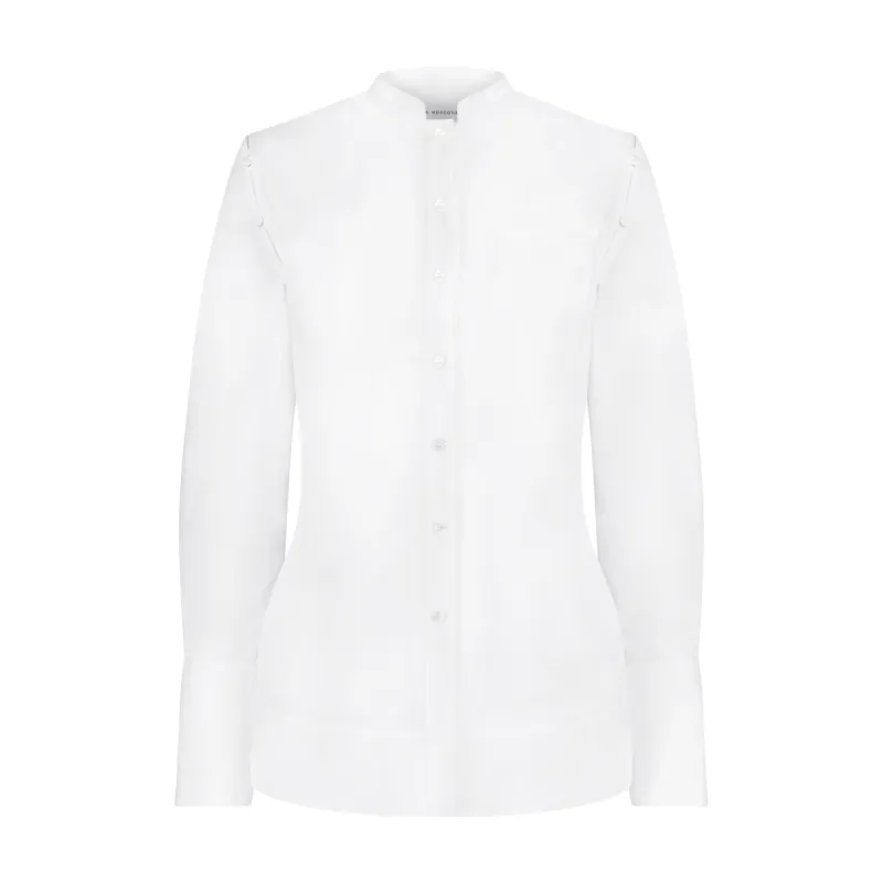 Cotton Shirt with Button-Out Sleeves sold by Marina Moscone