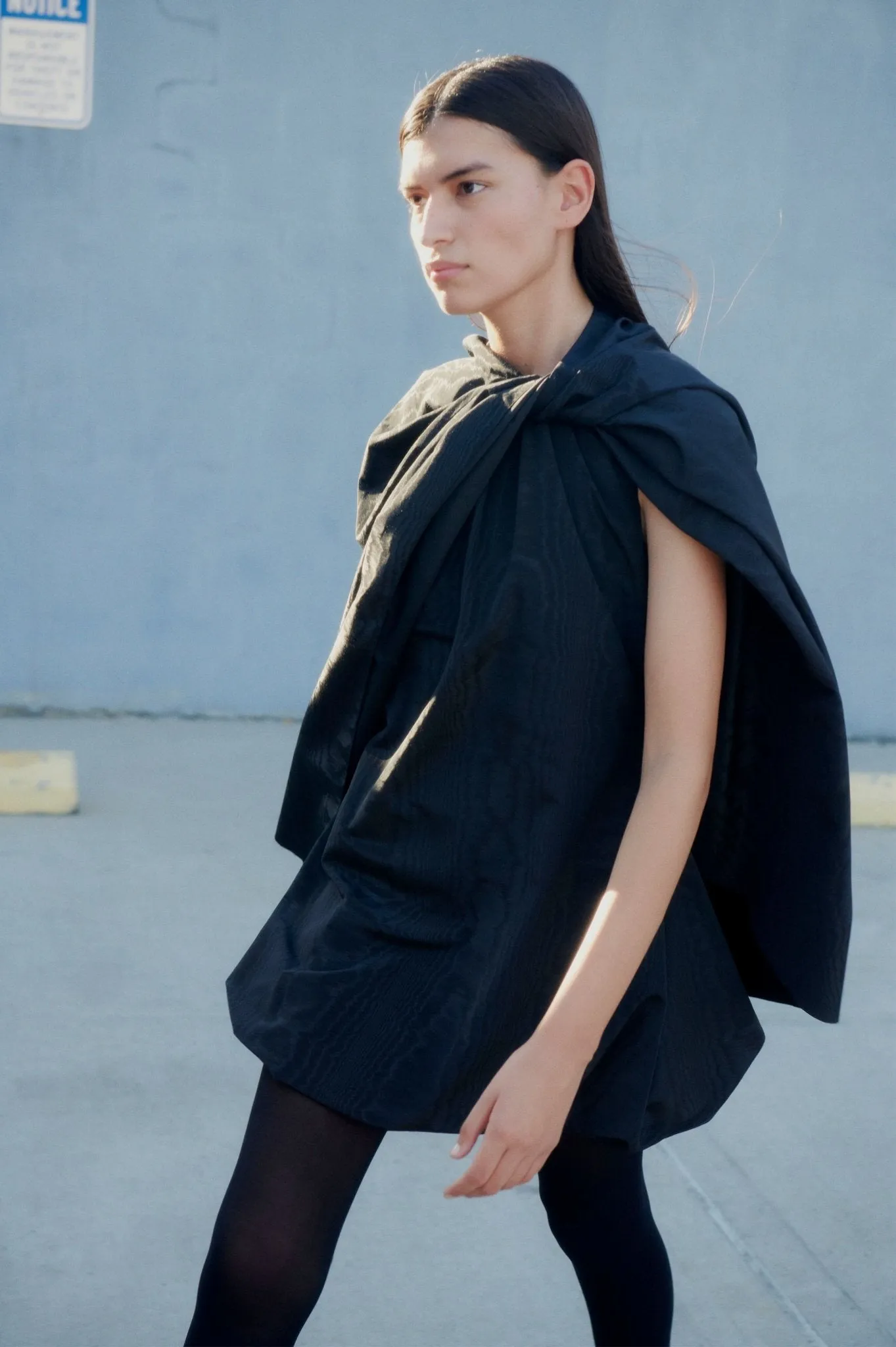 Moiré Twist Capelet sold by Marina Moscone product image thumbnail 4