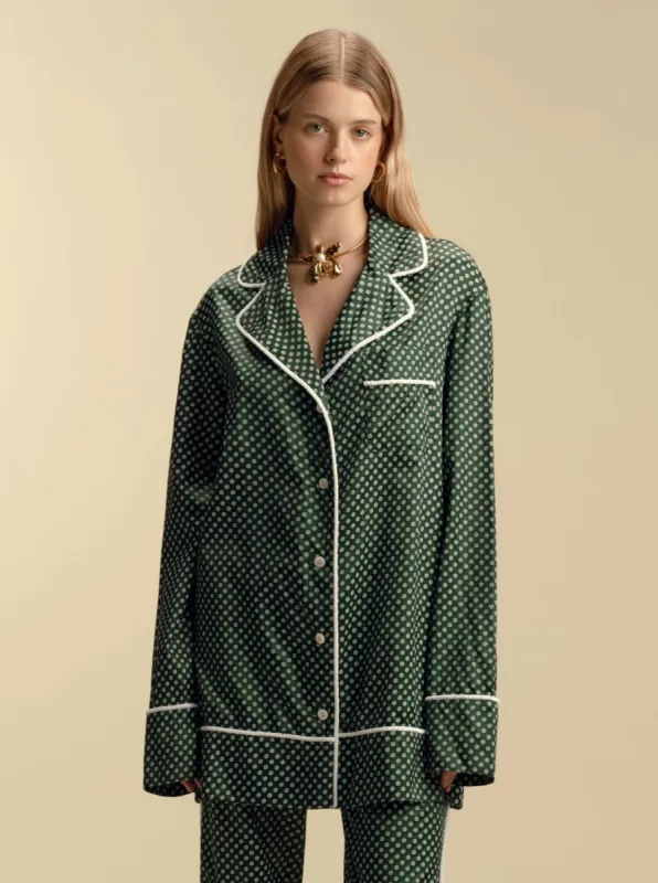 Longsleeve Satin Twill Top sold by Marina Moscone