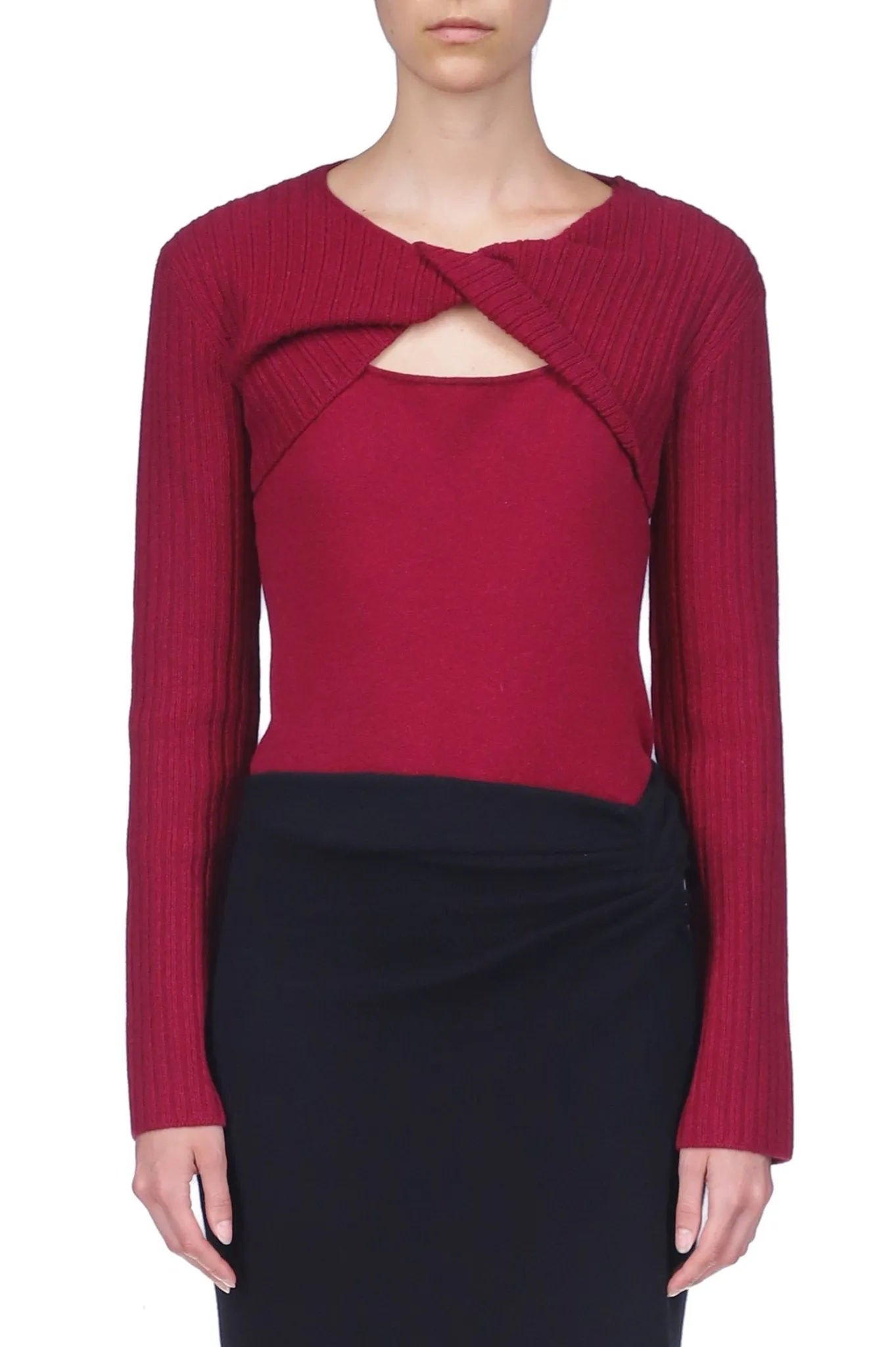 Cashmere Wool Twist Pullover sold by Marina Moscone
