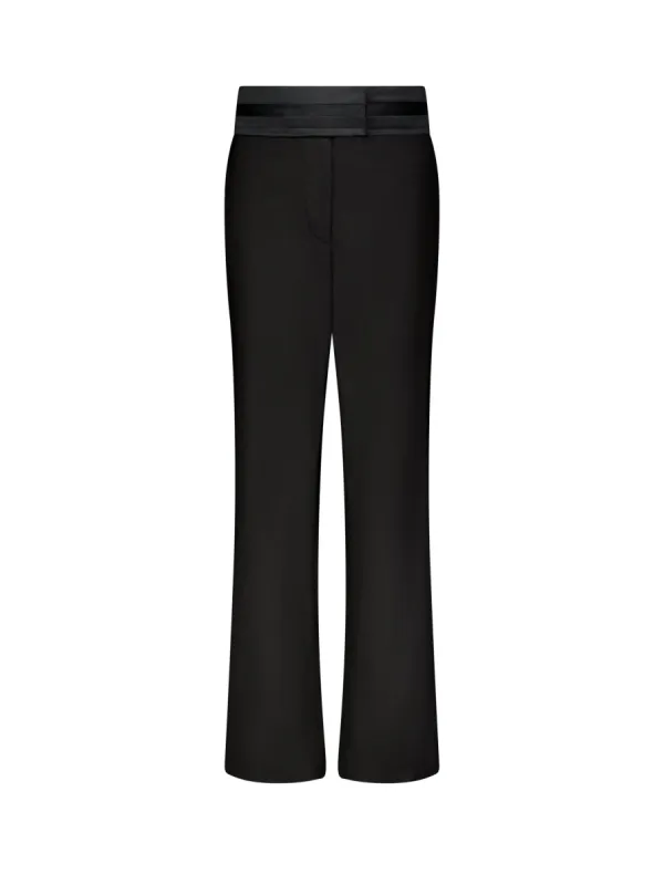Relaxed Wool Trouser with Raw Edge Detail sold by Marina Moscone