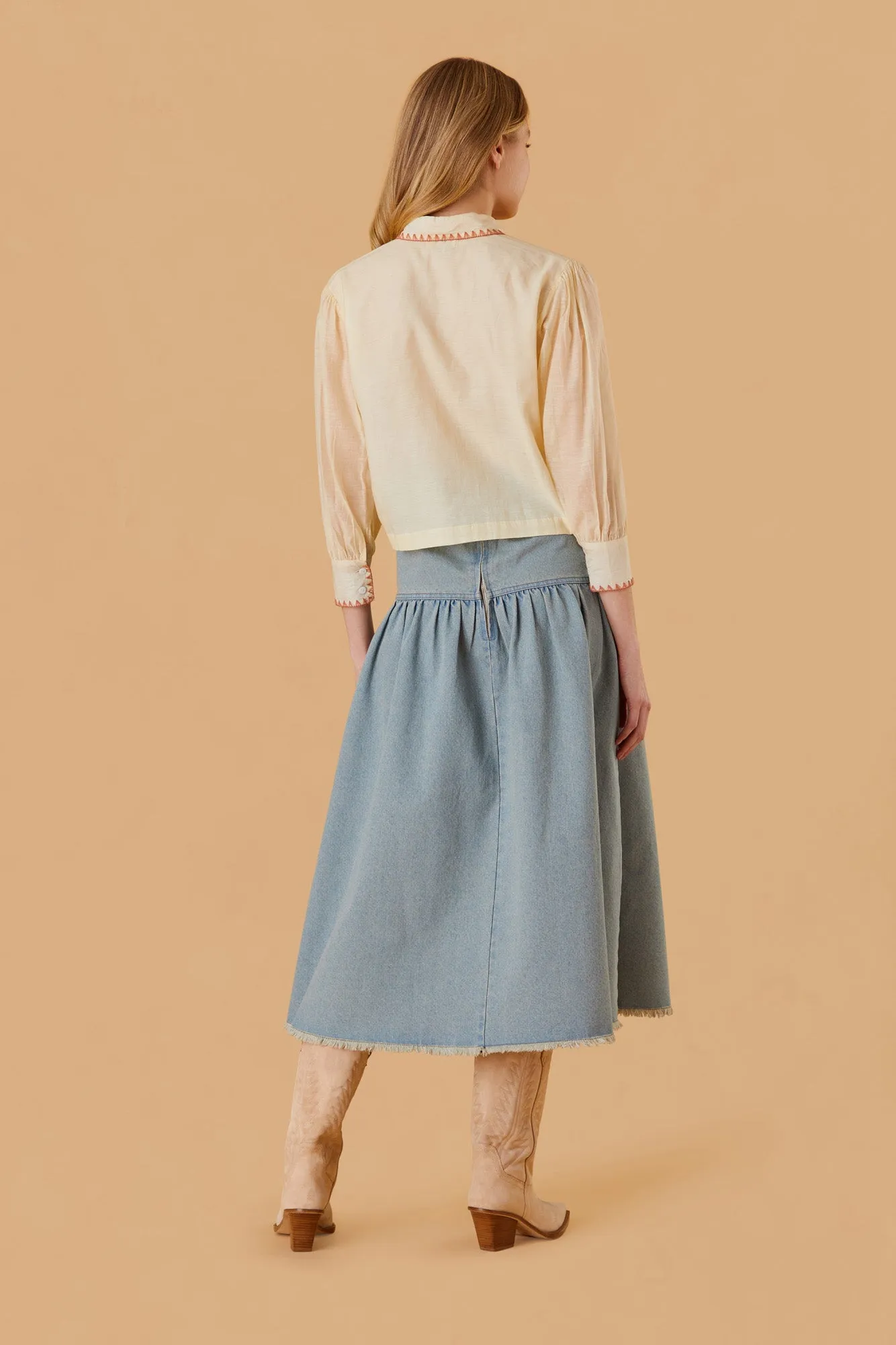 Quinn Skirt, Denim sold by Olivia by Livro product image thumbnail 2