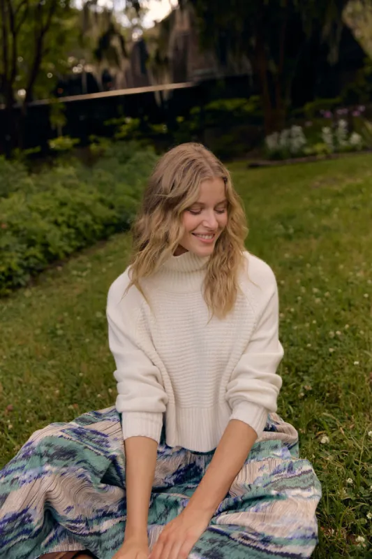 Willow Turtleneck Sweater, Cream sold by Olivia by Livro
